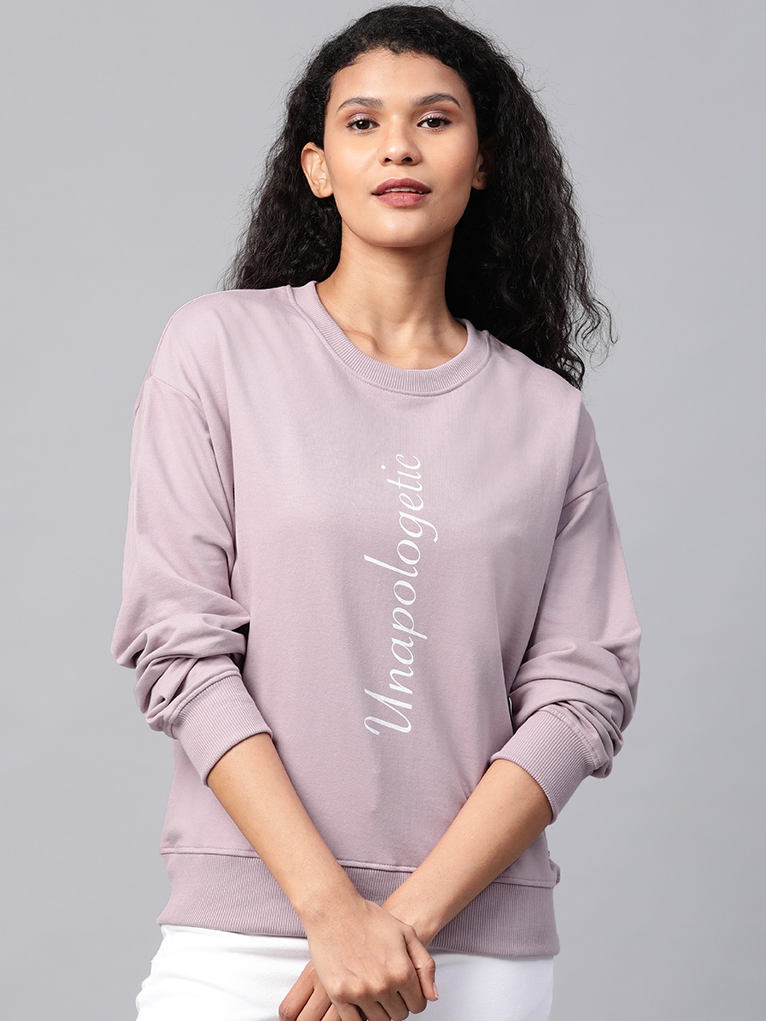 

Roadster Women Lavender Printed Detail Sweatshirt