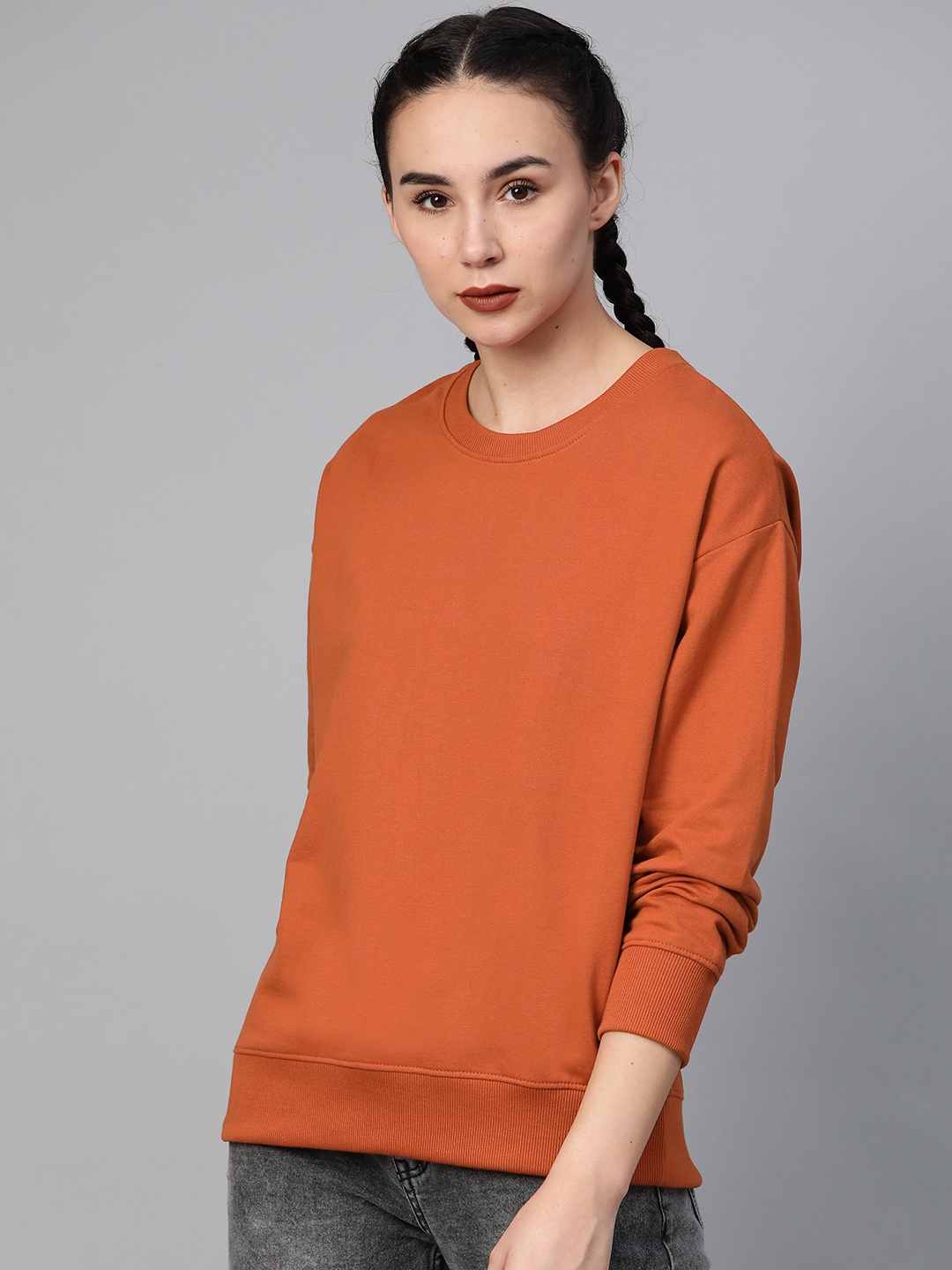 

The Roadster Lifestyle Co. Pure Cotton Pullover Sweatshirt, Orange