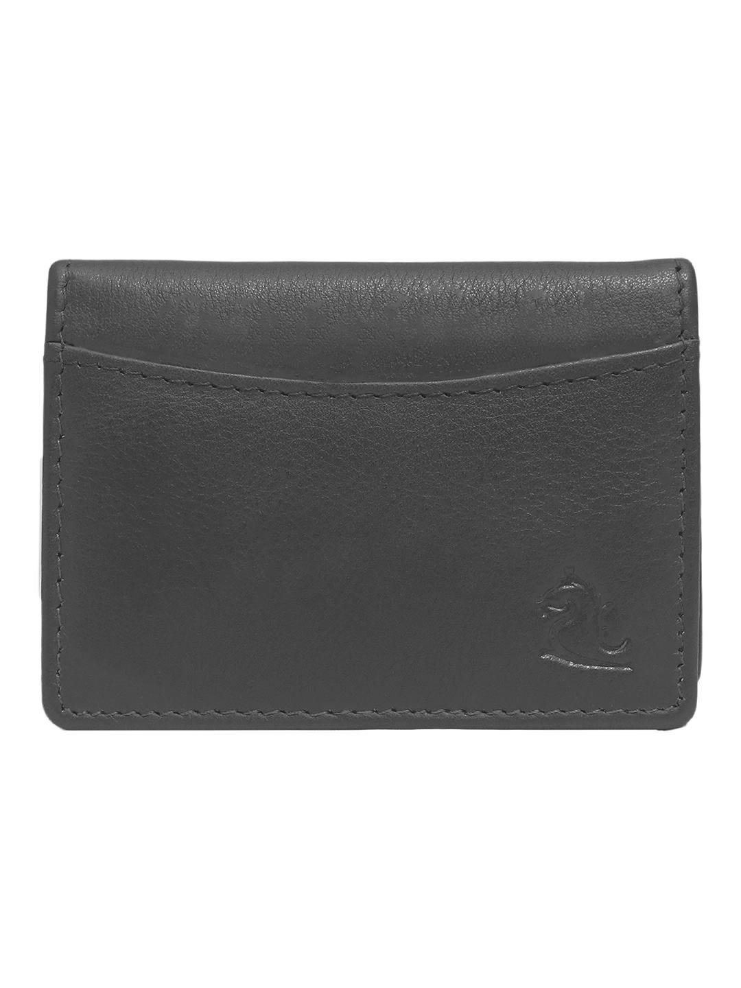 

Kara Unisex Black Solid Leather Business Card Holder