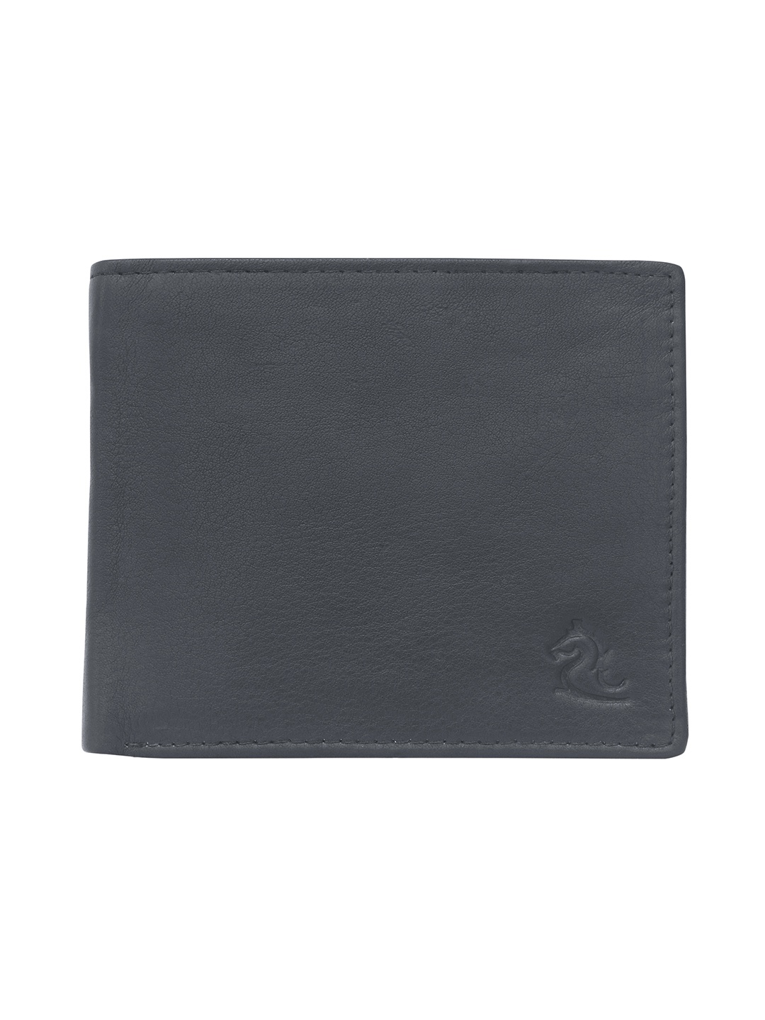 

Kara Men Black Solid Leather Two Fold Wallet