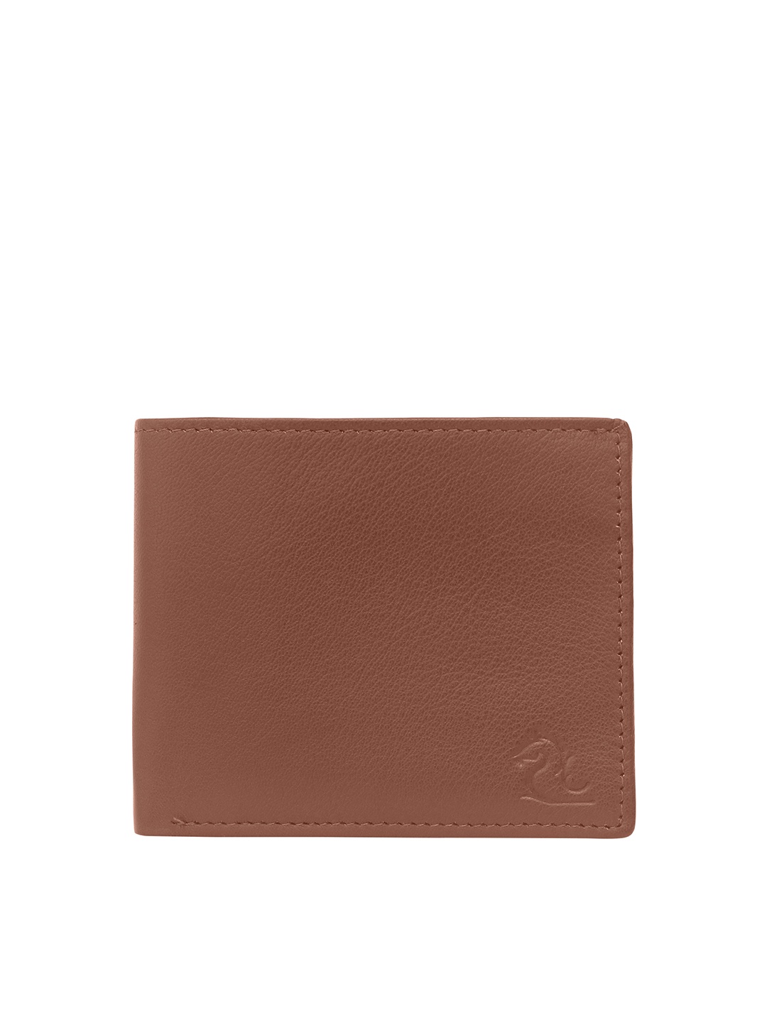 

Kara Men Tan Brown Solid Two Fold Leather Wallet