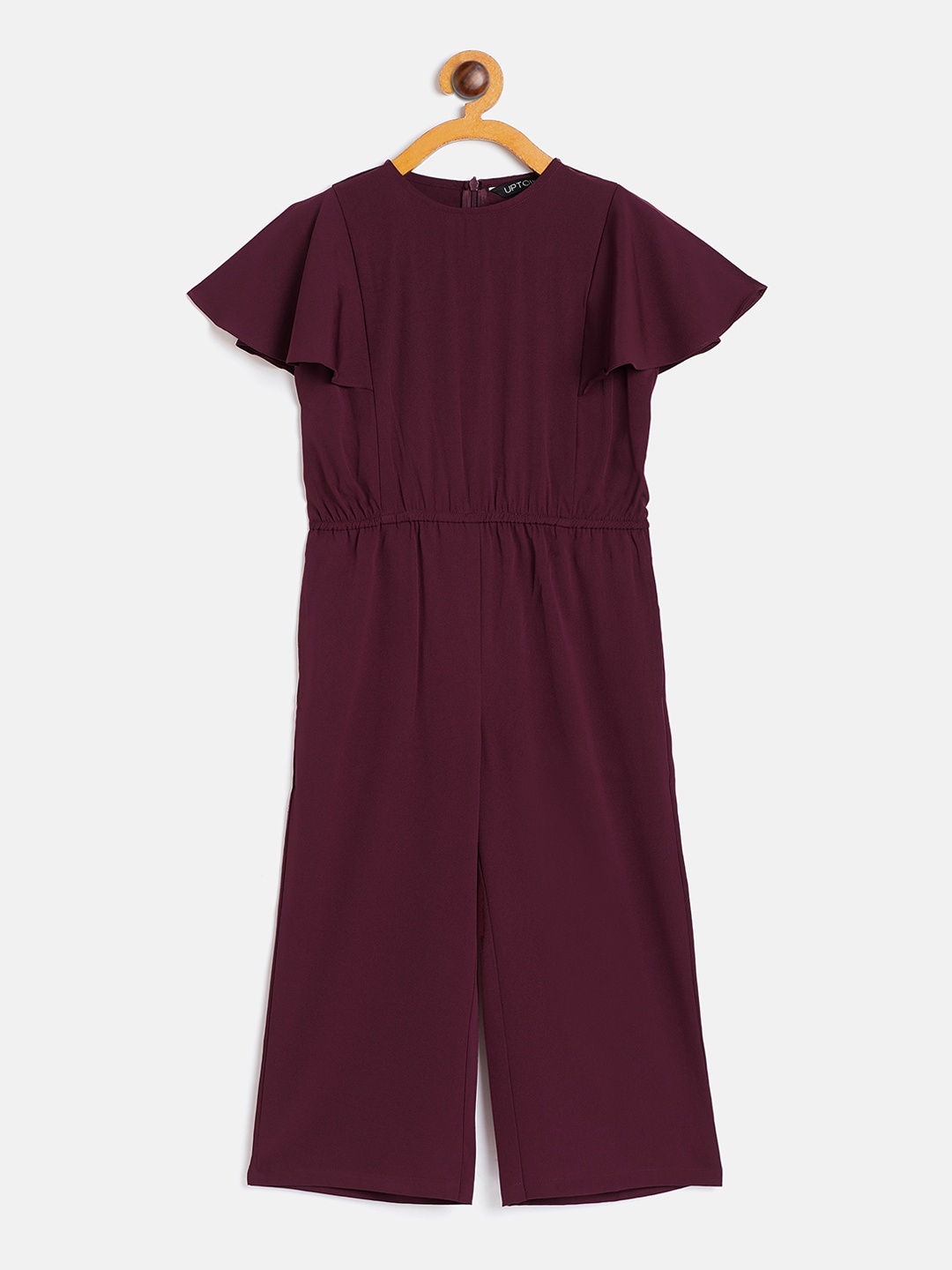 

Uptownie Lite Girls Burgundy Solid Culotte Jumpsuit