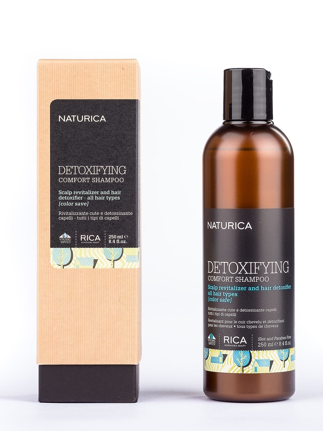 

Naturica Detoxifying Comfort Shampoo by Rica 250 ml, Brown