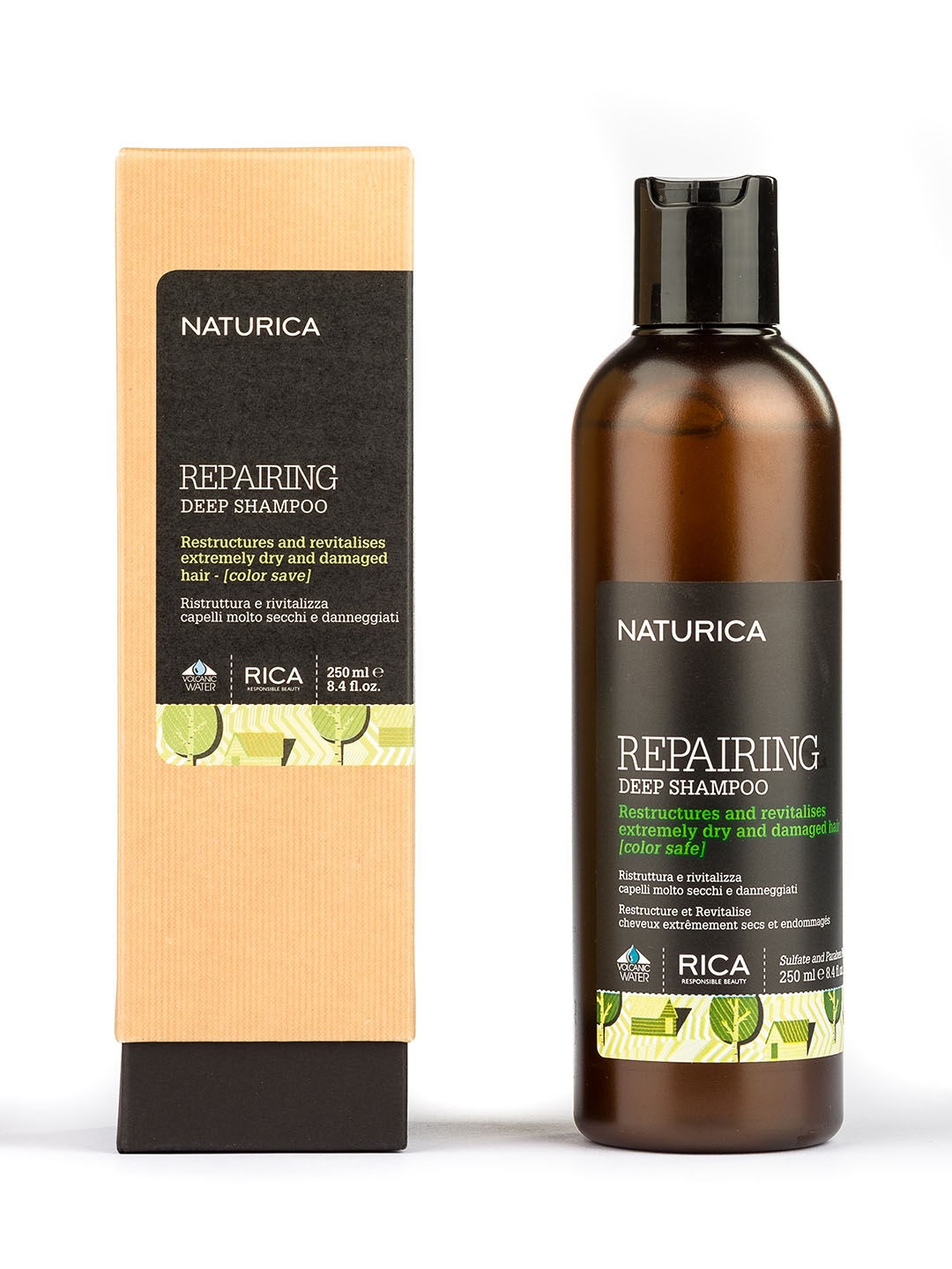 

Naturica Unisex by Rica Repairing Deep Shampoo 250 ml, Brown