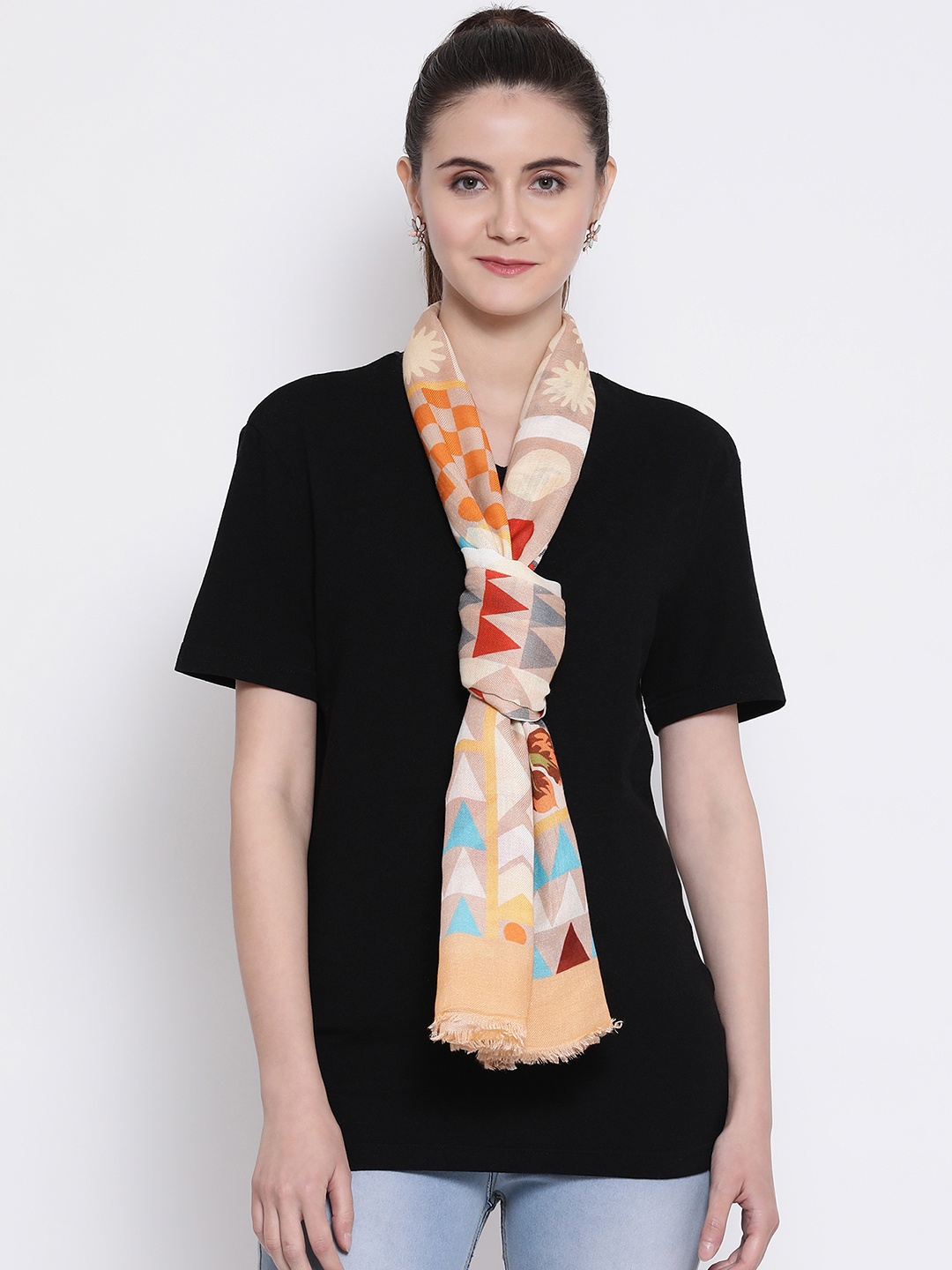 

SHINGORA Women Multicoloured Majjusa Printed Stole, Multi