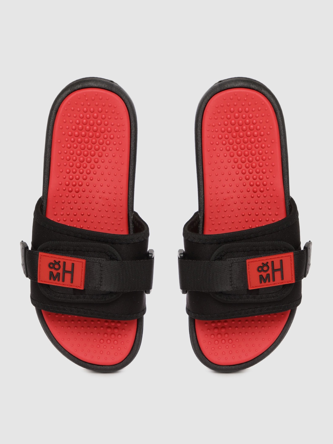 

Mast & Harbour Women Black & Red Solid Sliders