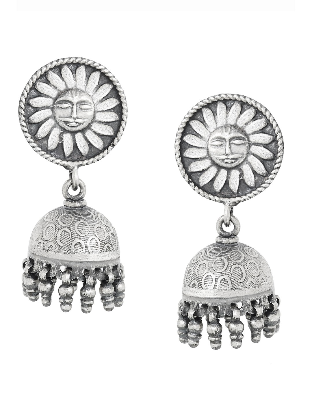 

ahilya Jhumki Collection Sterling Silver Jhumka Earrings