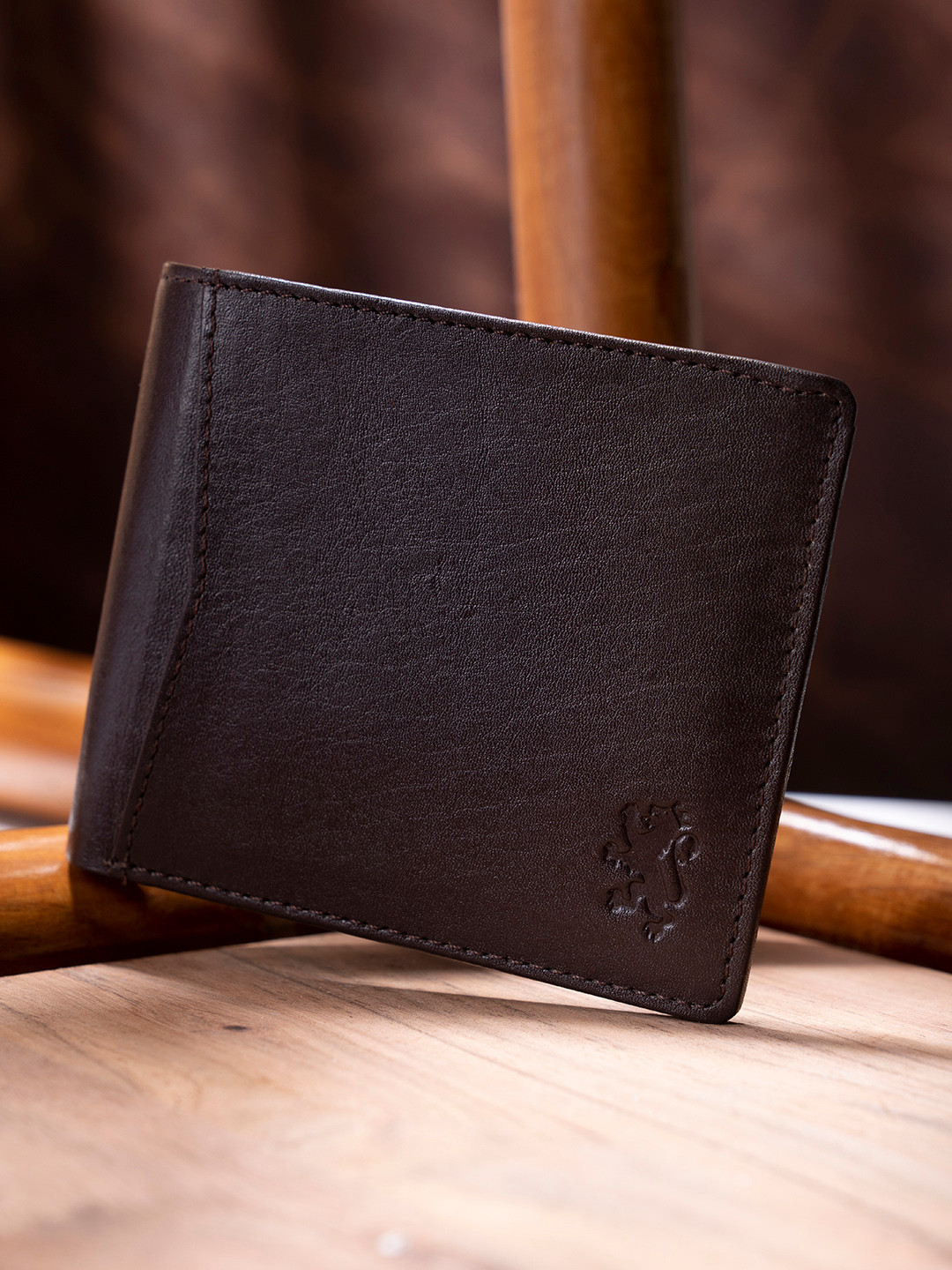 

Red Tape Men Coffee Brown Textured Leather Two Fold Wallet