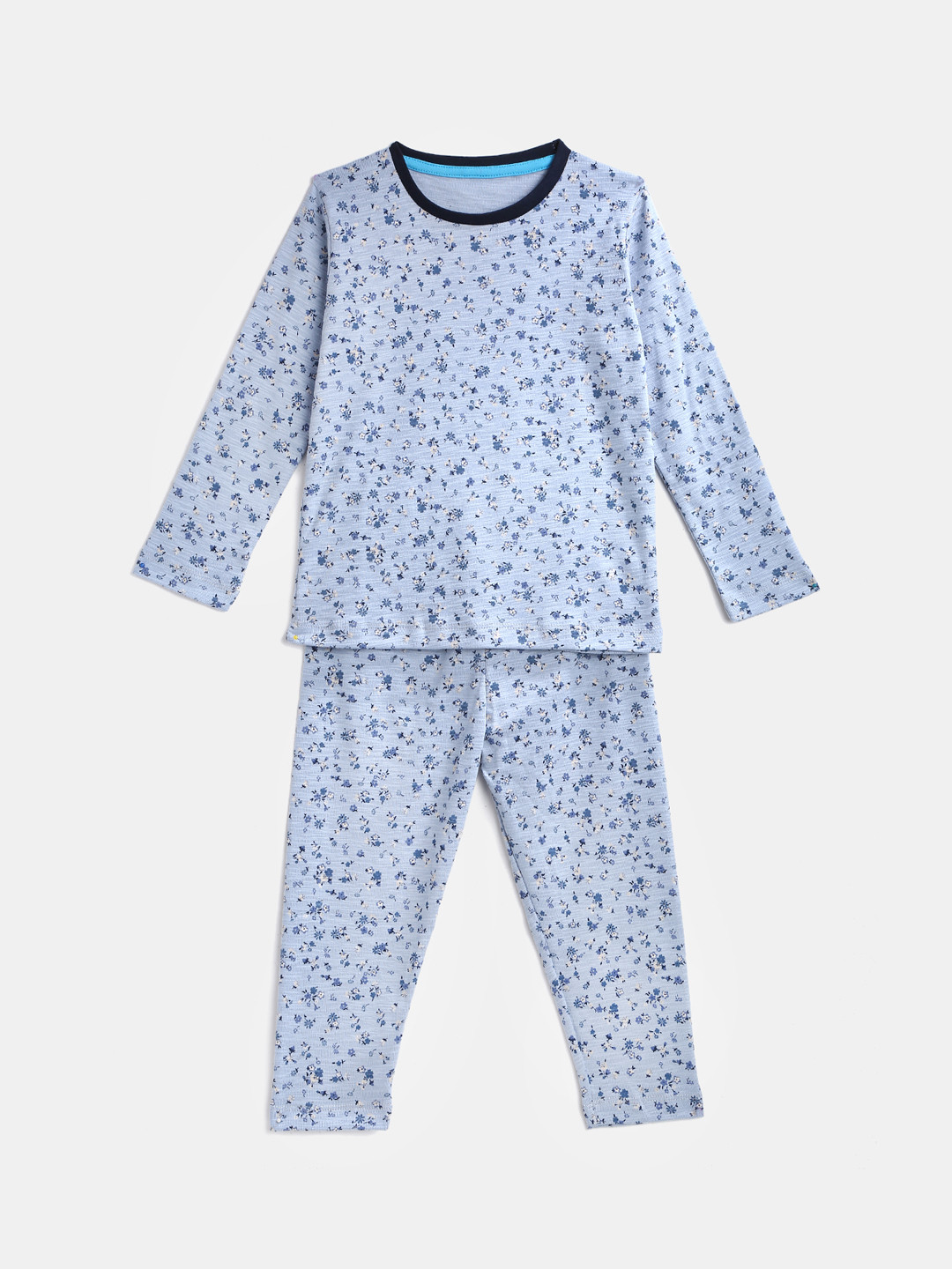 

KIDSCRAFT Boys Blue Printed Night suit