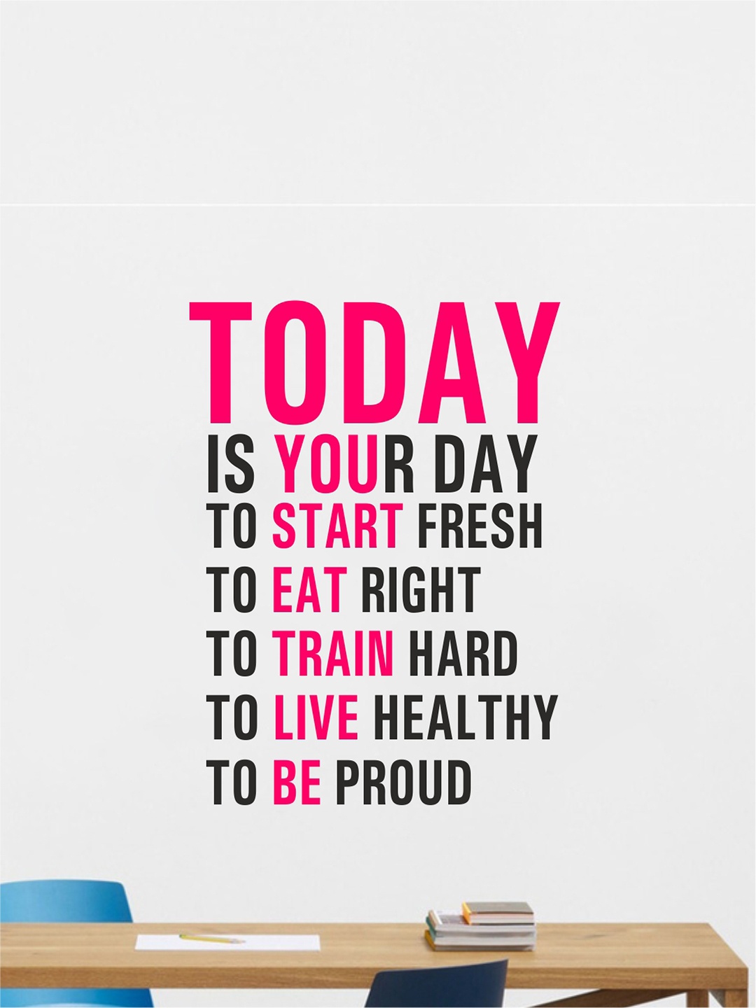 

rawpockets White Today Motivational Quotes Wall Stickers