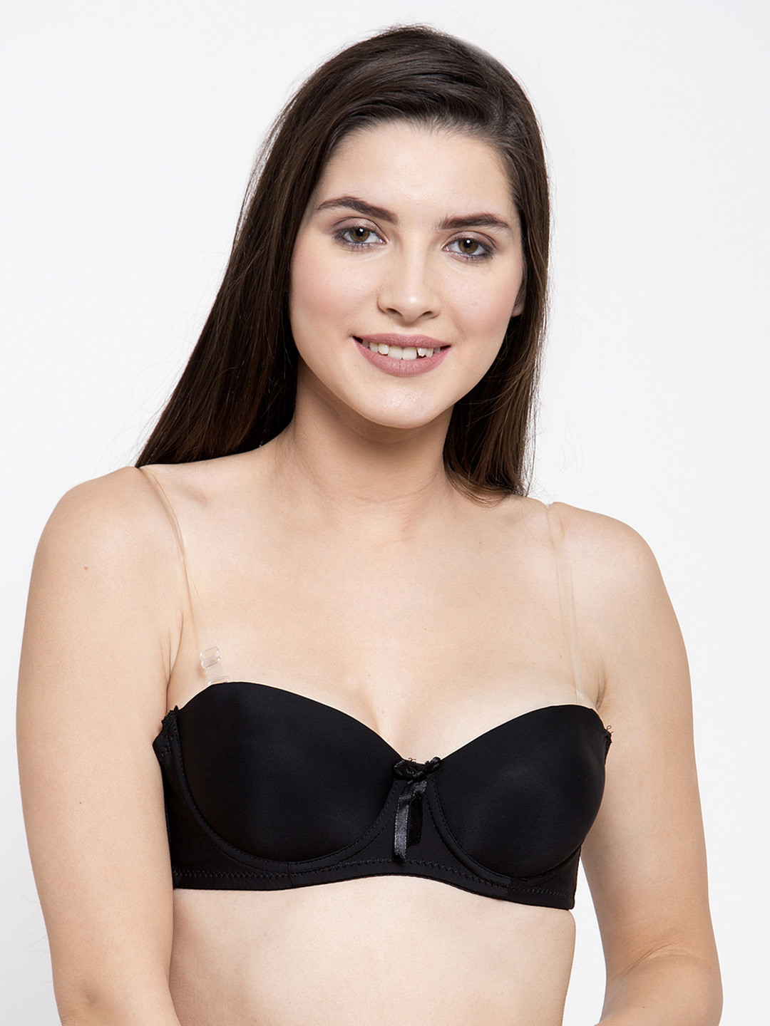 

GRACIT Black Solid Underwired Lightly Padded Push-Up Bra PW990-01