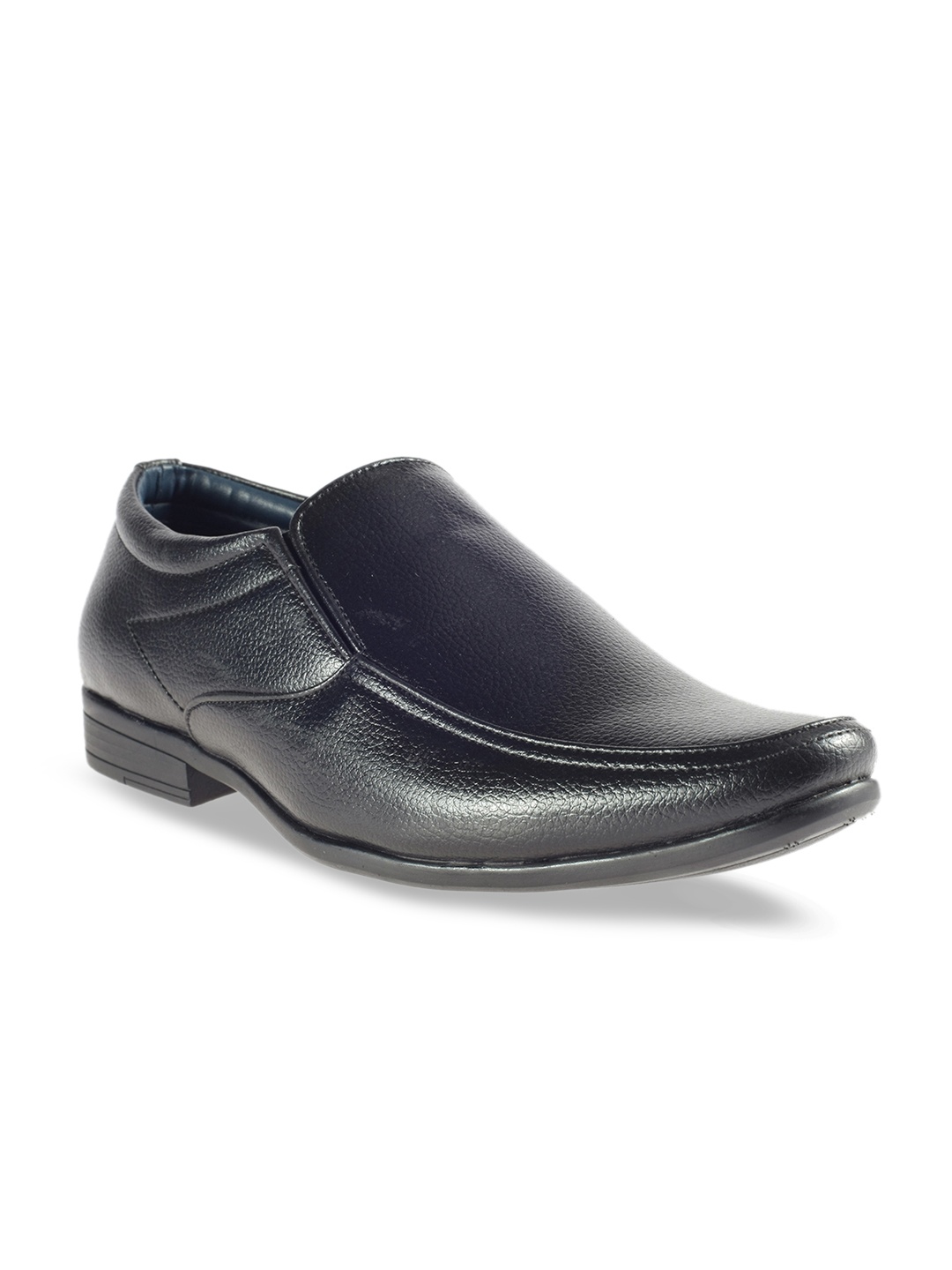 

Khadims Men Black Solid Formal Slip Ons