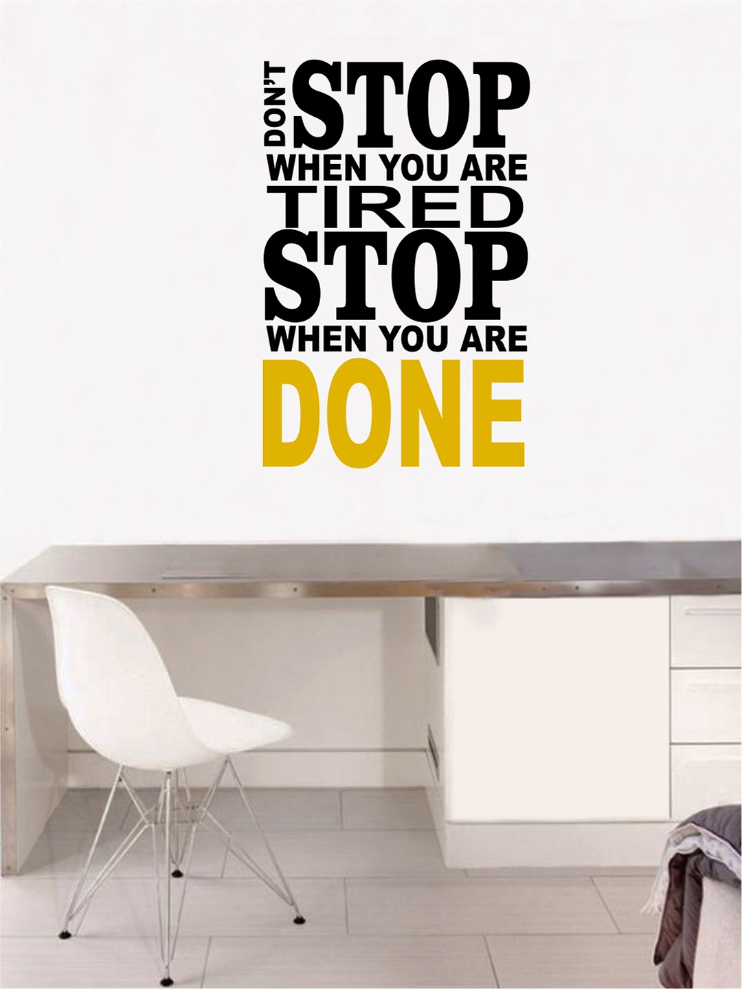 

rawpockets Multicoloured Motivational Quotes Printed Waterproof PVC Vinyl Wall Sticker, Multi