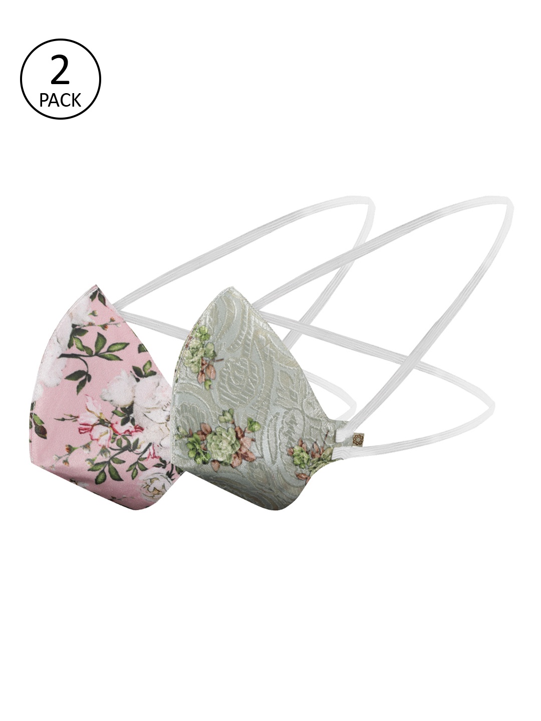 

VASTRAMAY Unisex 2 Pcs Reusable 3-Ply Outdoor Head Band Cloth Masks, Pink
