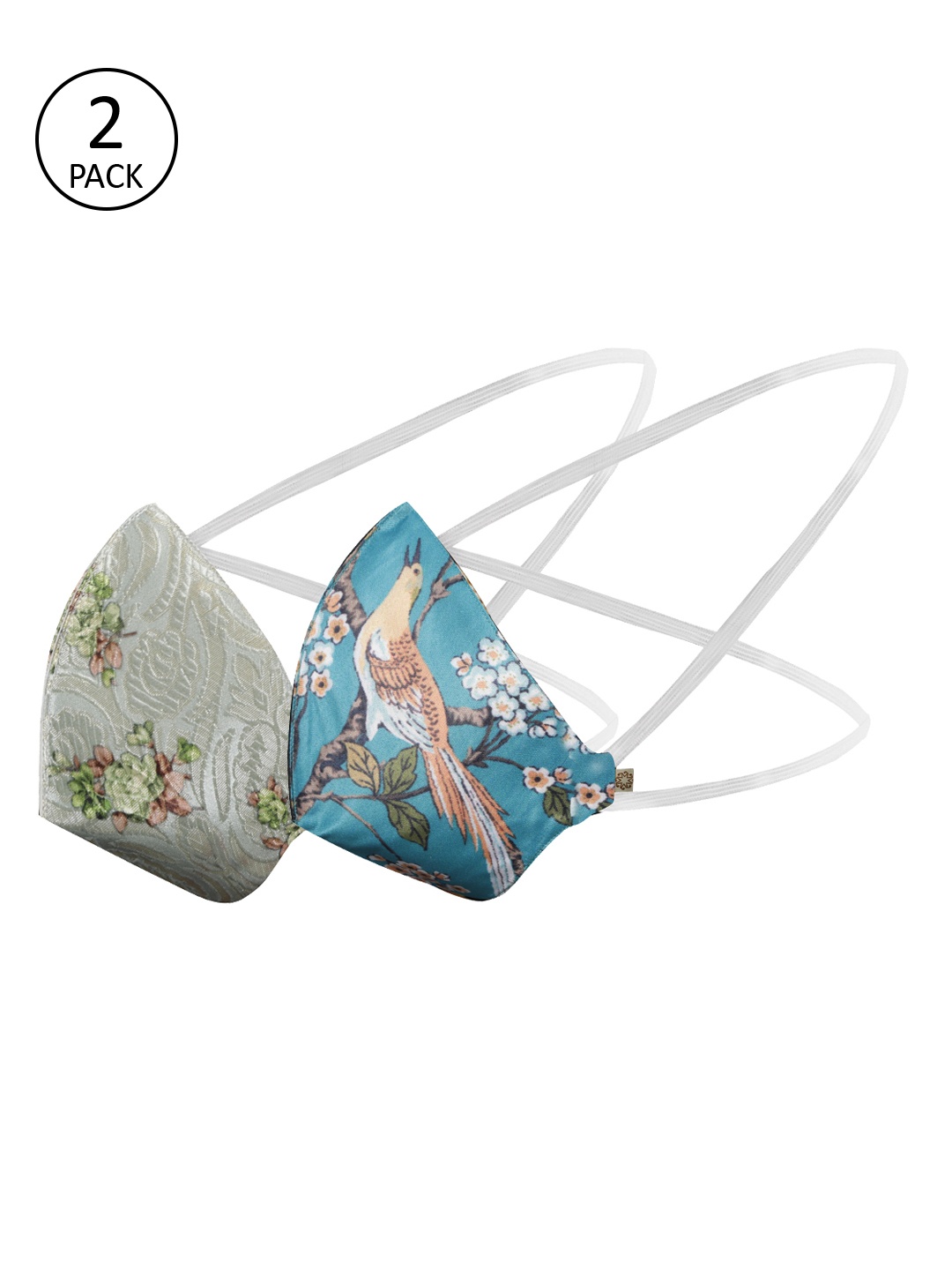 

VASTRAMAY Unisex Pack Of 2 3-Ply Reusable Outdoor Head Band Cloth Masks, Blue
