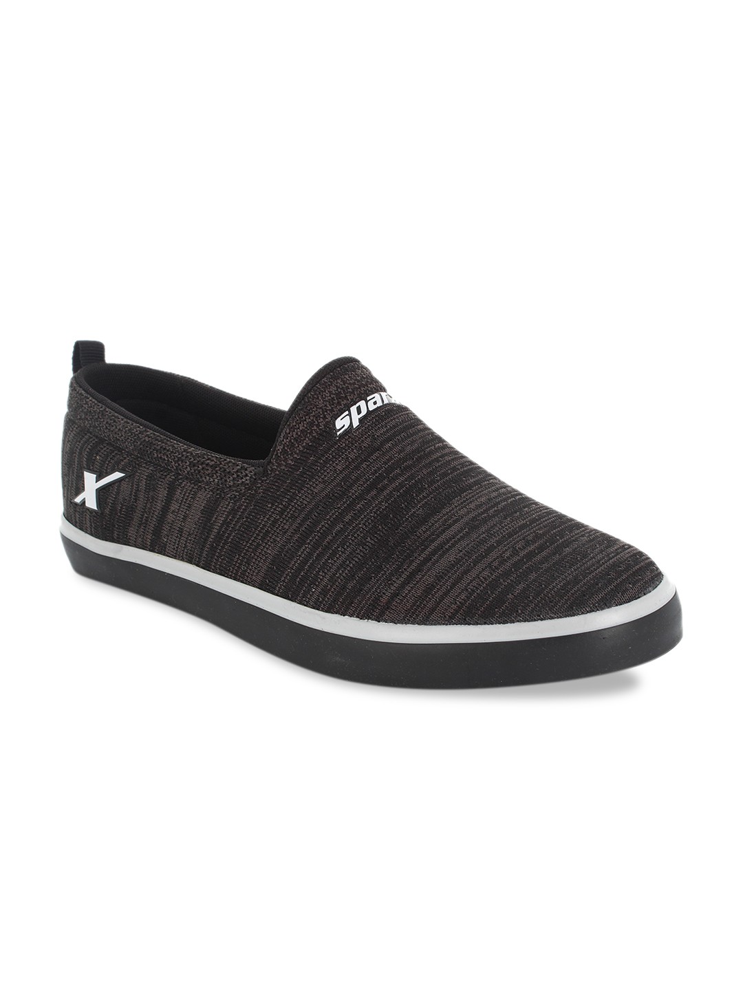 

Sparx Men Black Slip-On Sneakers