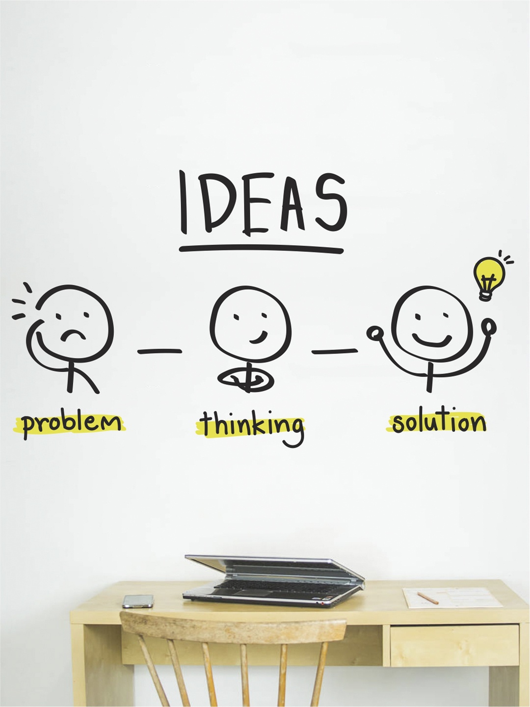 

rawpockets Multicoloured Ideas Flow Chart Printed Waterproof PVC Vinyl Wall Sticker, Multi