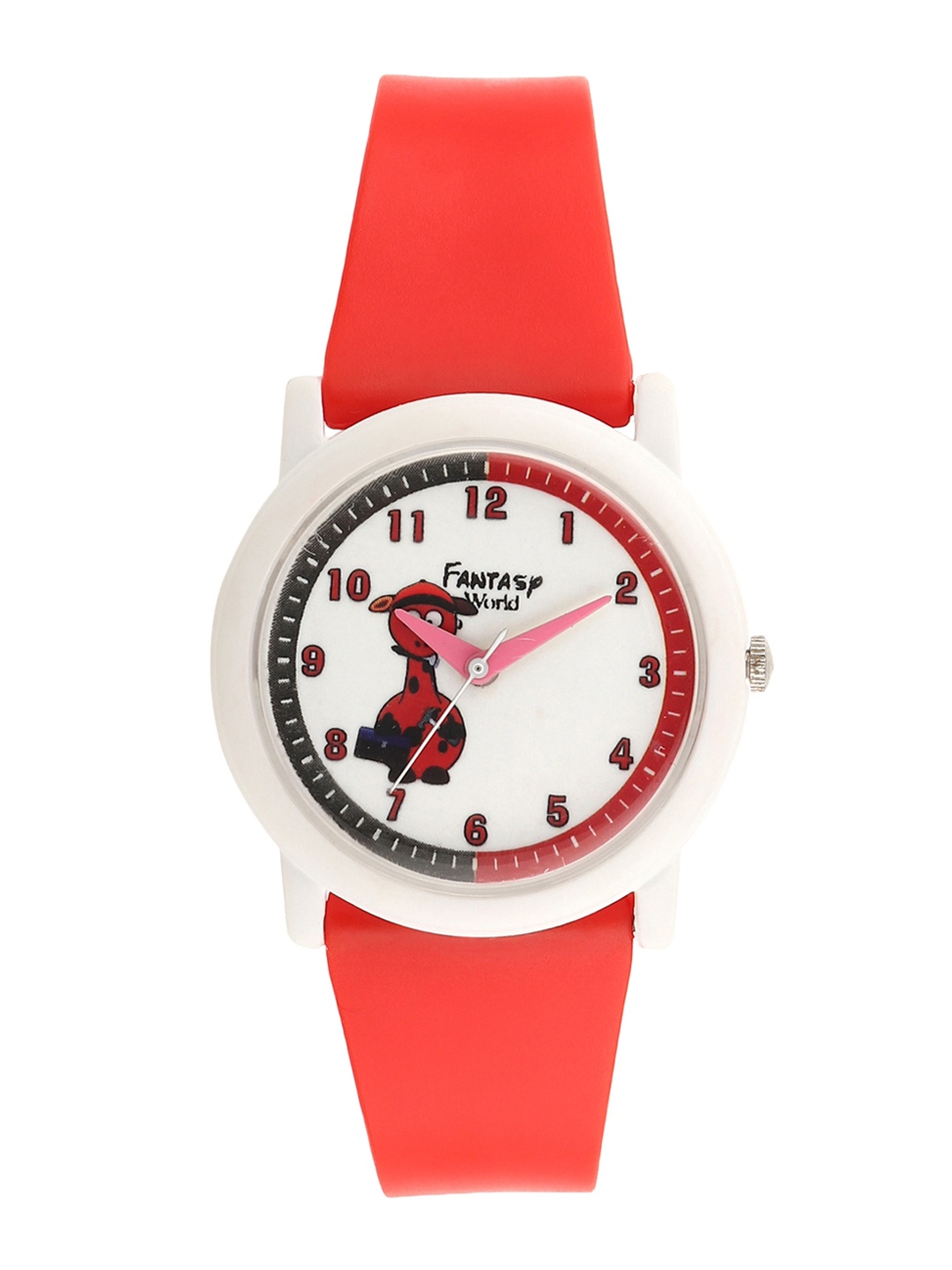 

Fantasy World Boys White & Red Analogue Watch