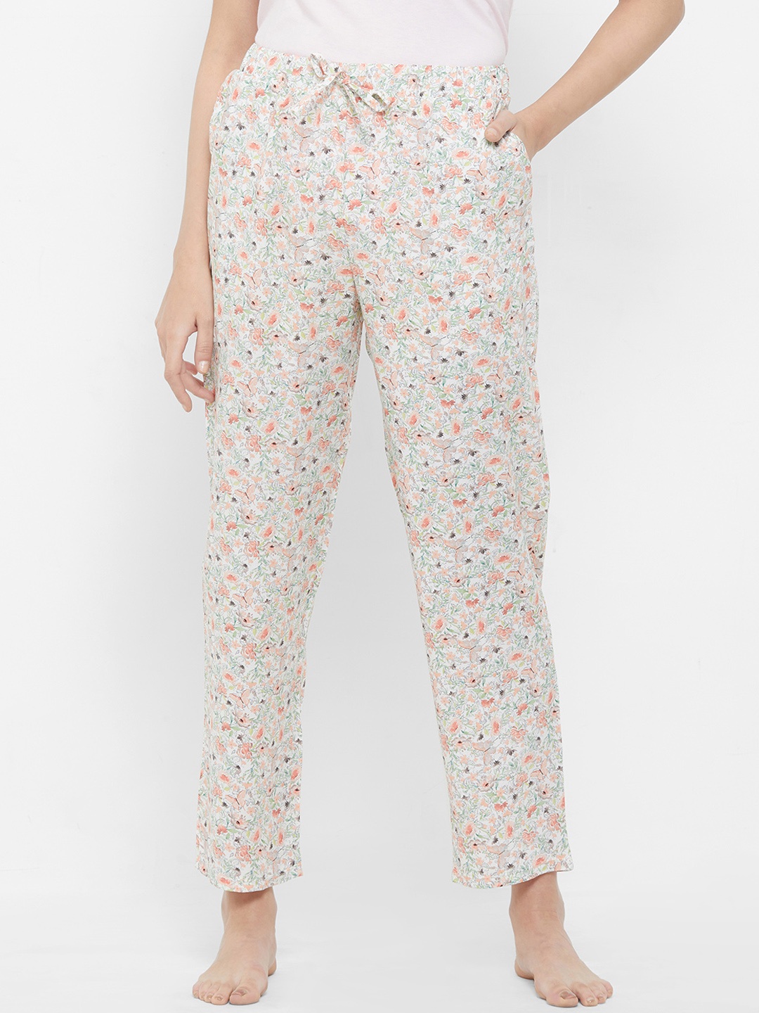 

SOIE Women Multicolored Floral Print Lounge Pants, Multi