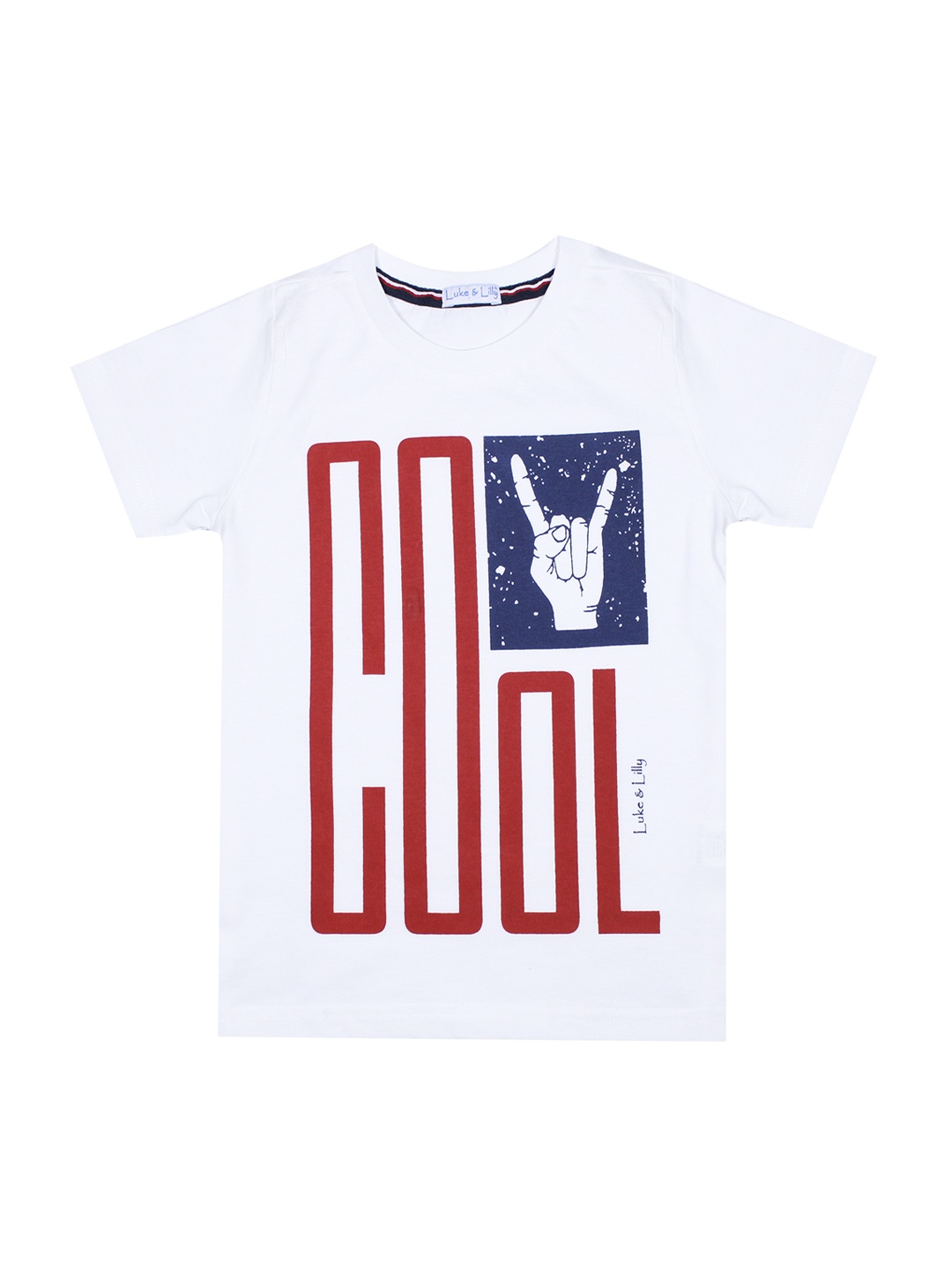 

Luke & Lilly Boys White Printed Round Neck T-shirt