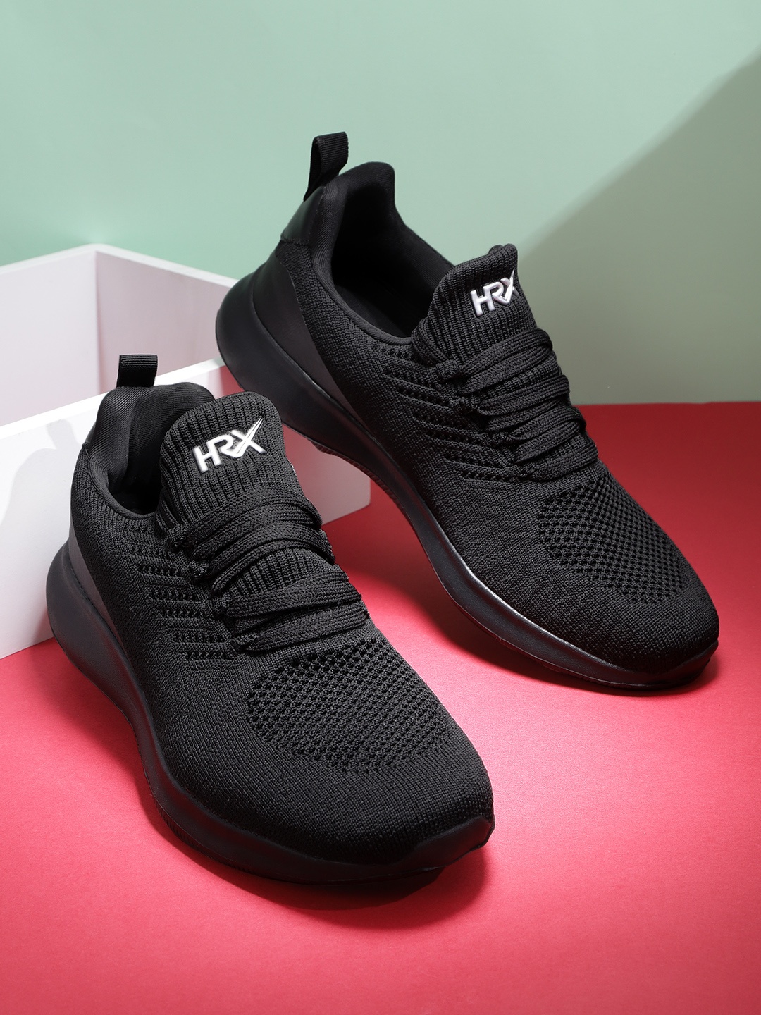 

HRX by Hrithik Roshan Men Black Knit Run 1.0 Running Shoe