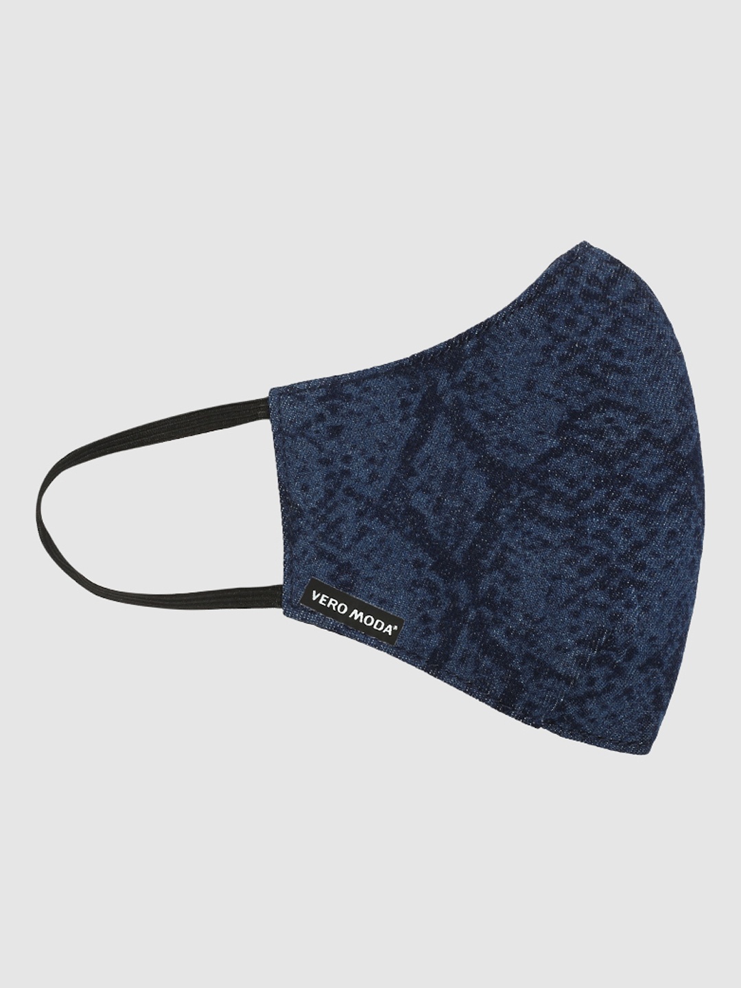 

Vero Moda Women Blue Animal Printed Single 3-Ply Anti-Viral Denim Mask