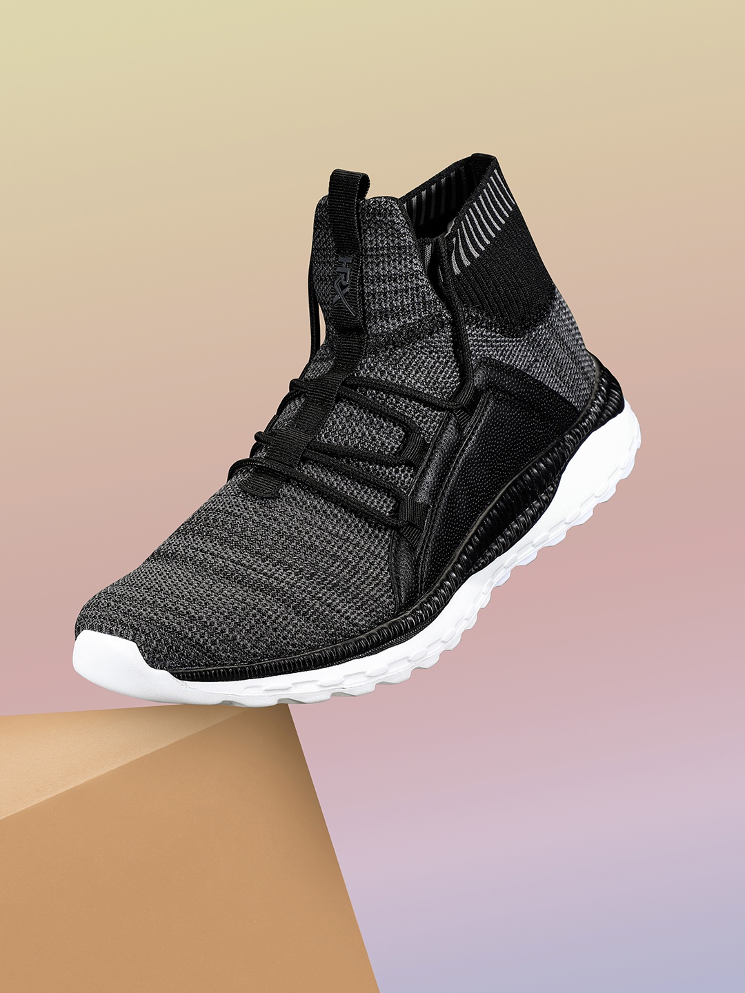 

HRX by Hrithik Roshan Men Grey Flash Knit Socks Shoe