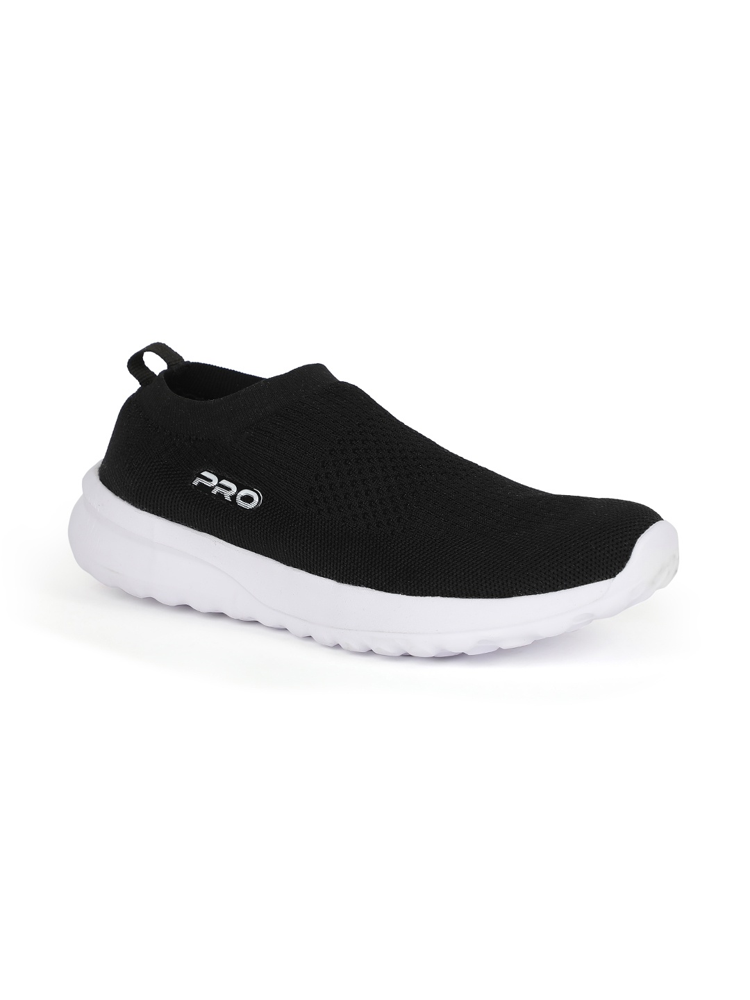 

Khadims Men Black Woven Design Slip-On Sneakers