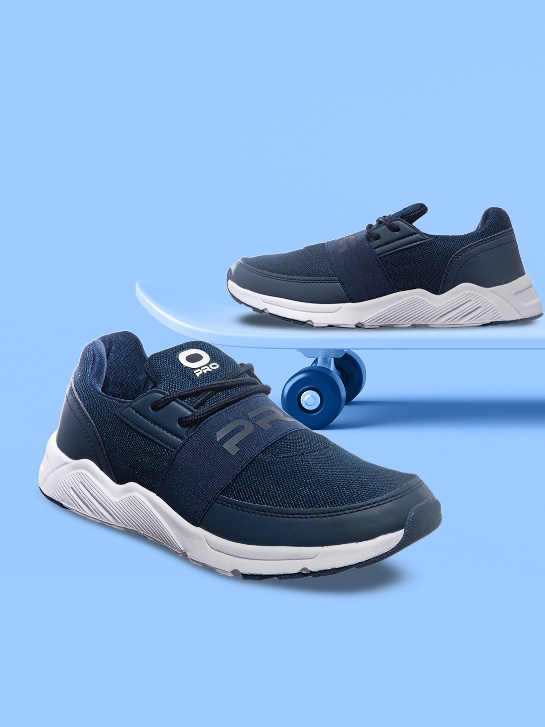 

Khadims Men Navy Blue Textile Running Shoes
