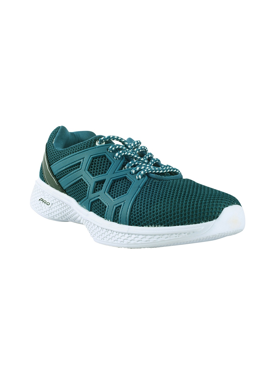 

Khadims Men Green Textile Running Shoes