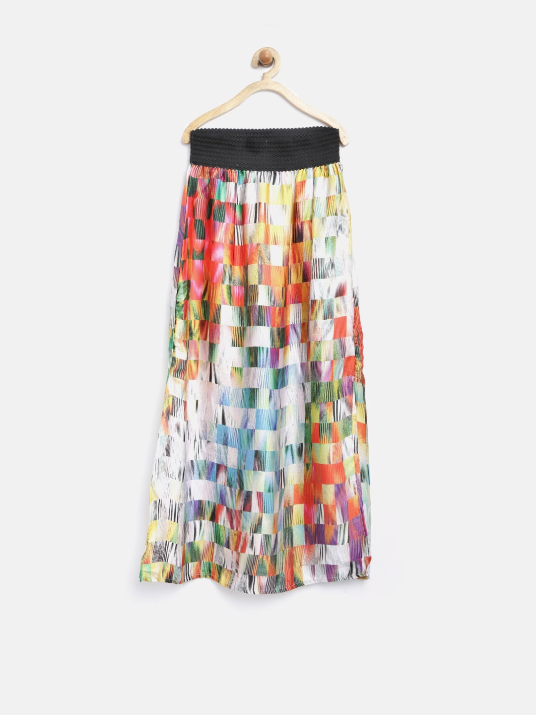 

Tiny Girl Multicoloured Printed Side-Slit Maxi Skirt, Multi