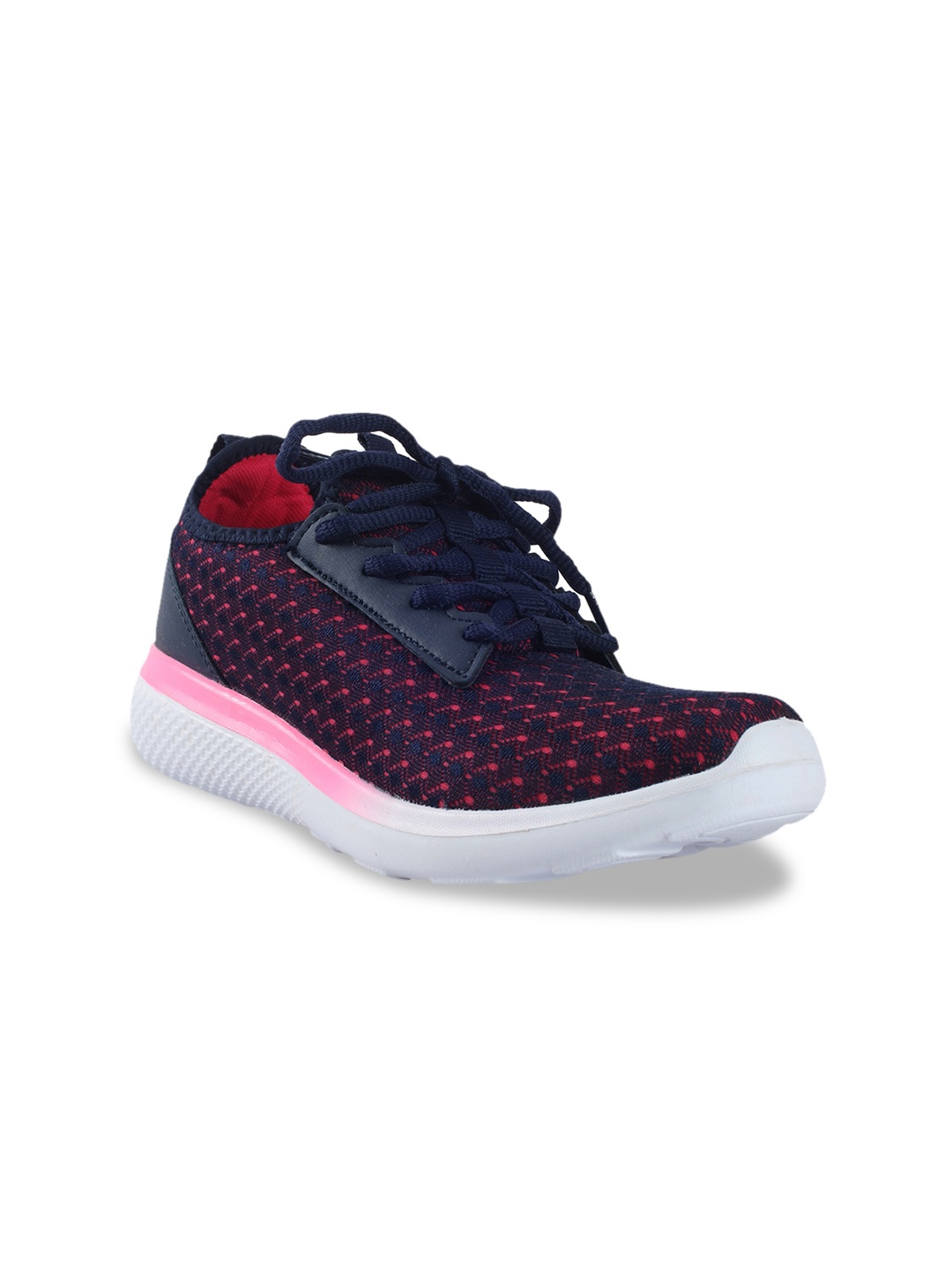 

Khadims Women Navy Blue Woven Design Sneakers