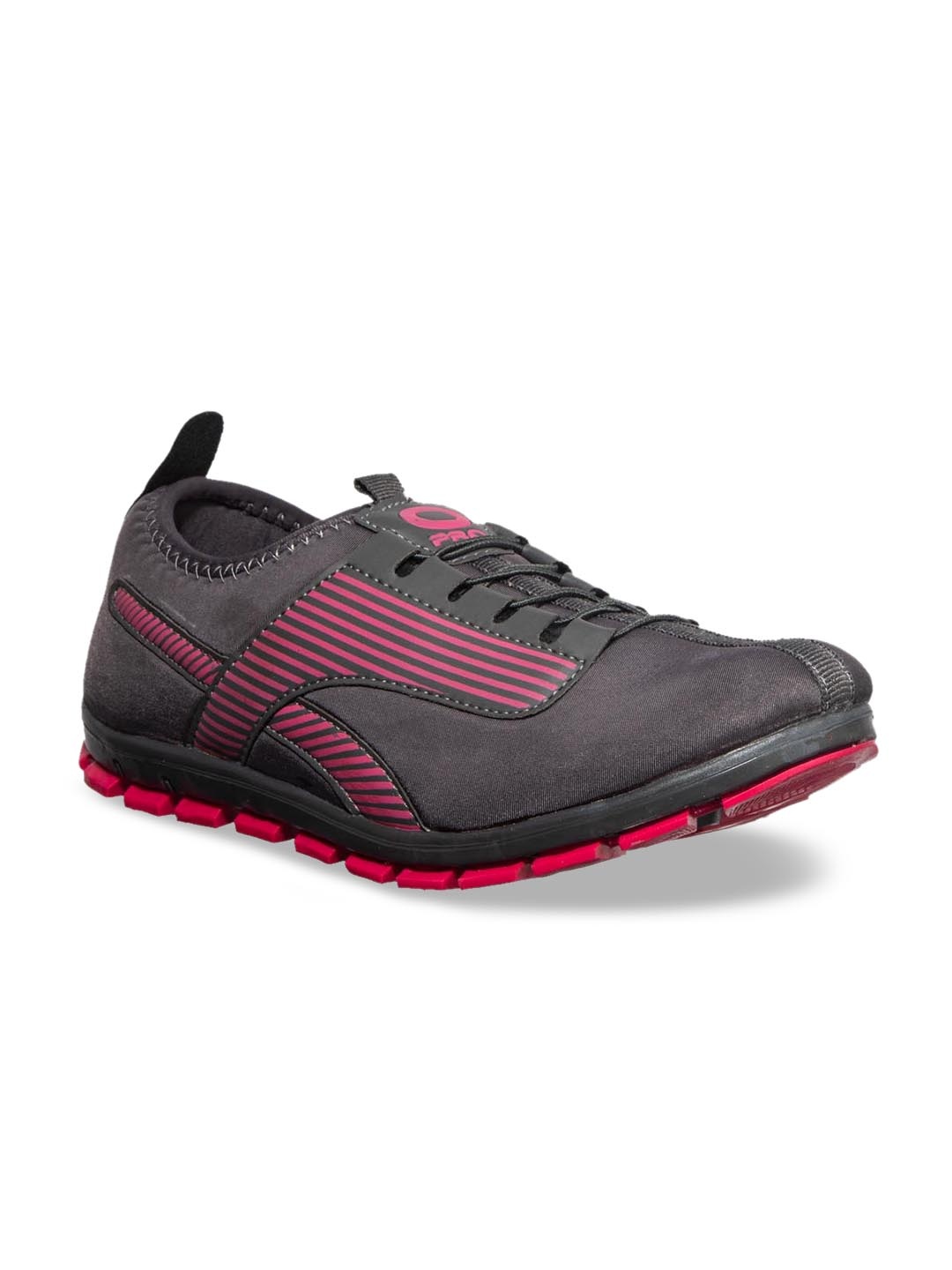 

Khadims Women Grey Striped Sneakers