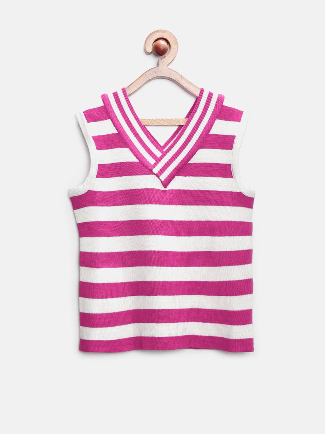 

Tiny Girl Pink & White Striped Top