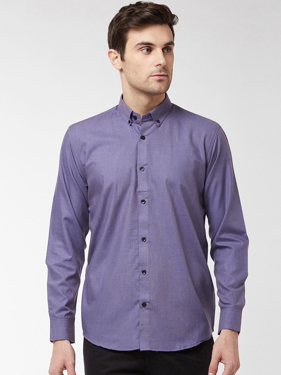 

SOJANYA Men Purple Classic Regular Fit Solid Casual Shirt