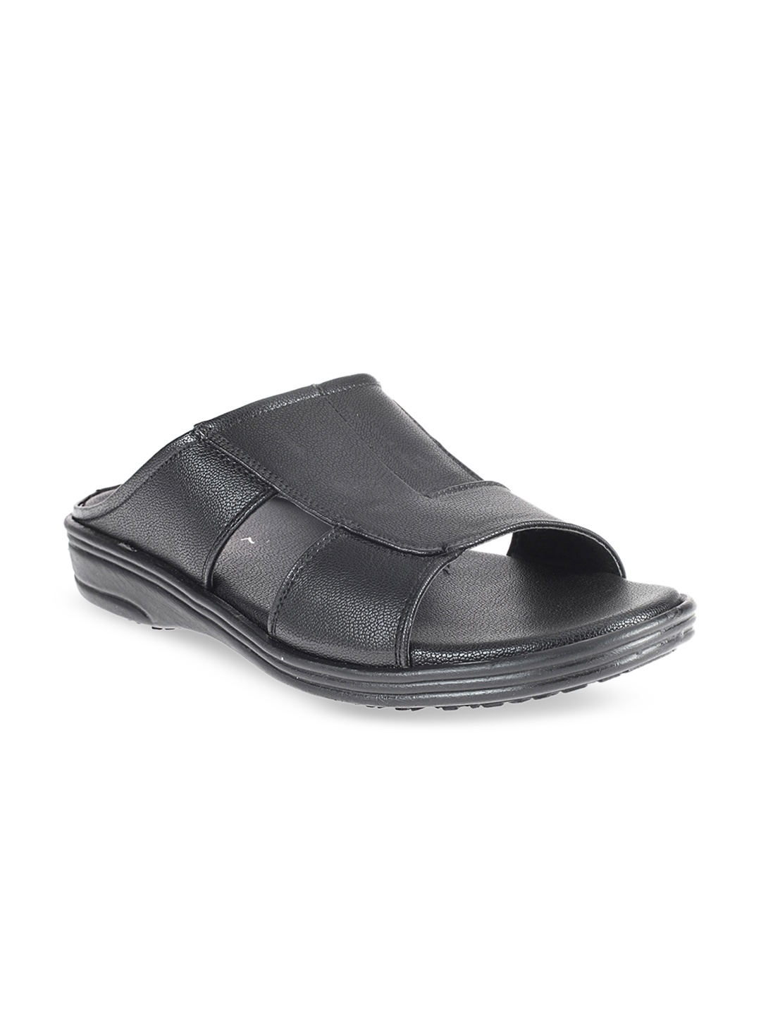 

Khadims Men Black Comfort Sandals