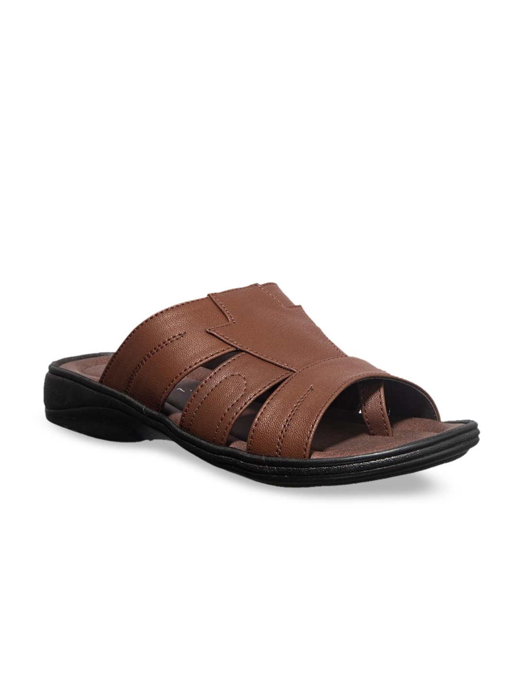 

Khadims Men Brown Comfort Sandals