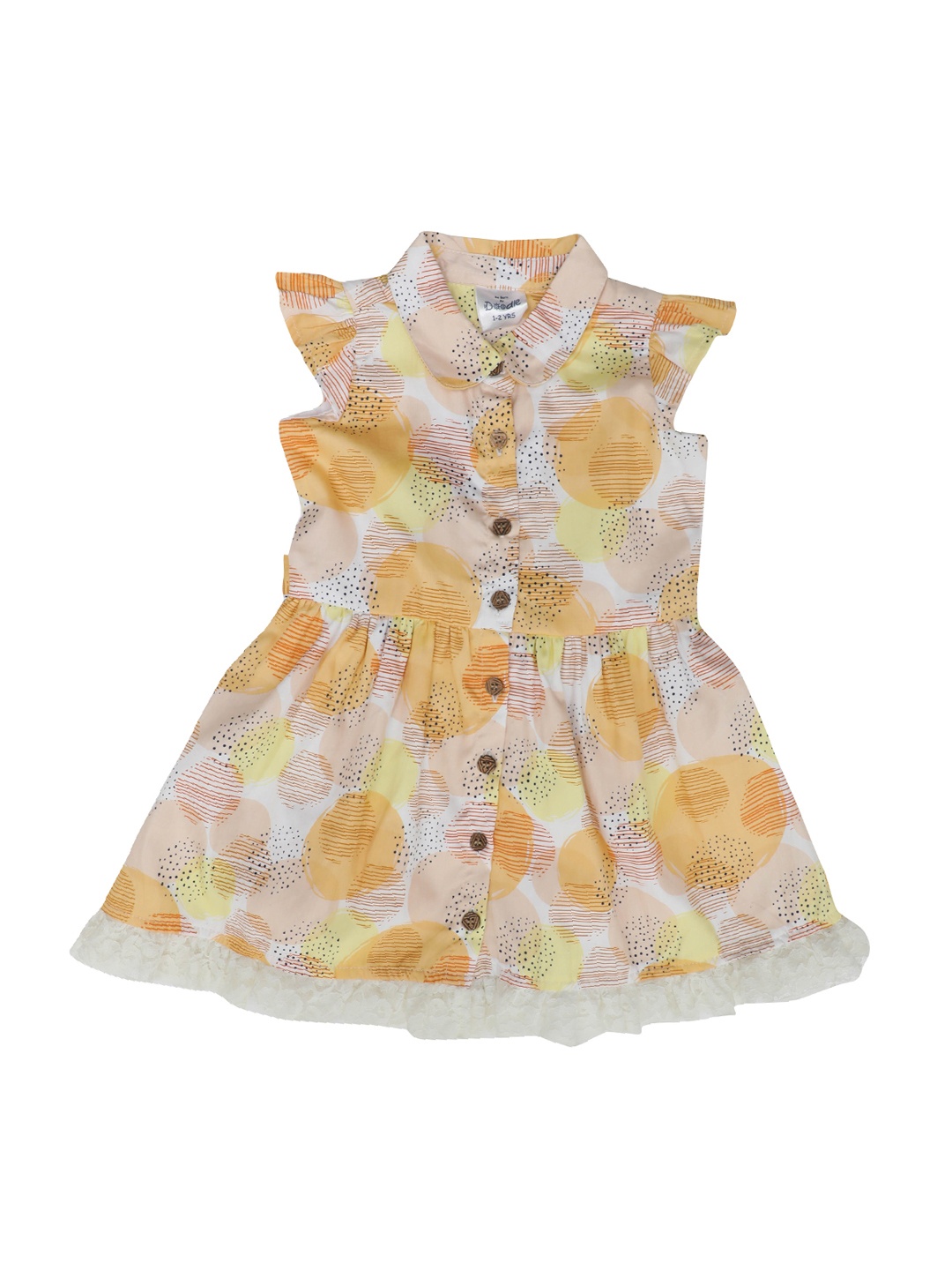 

Doodle Girls Yellow Printed Shirt Dress