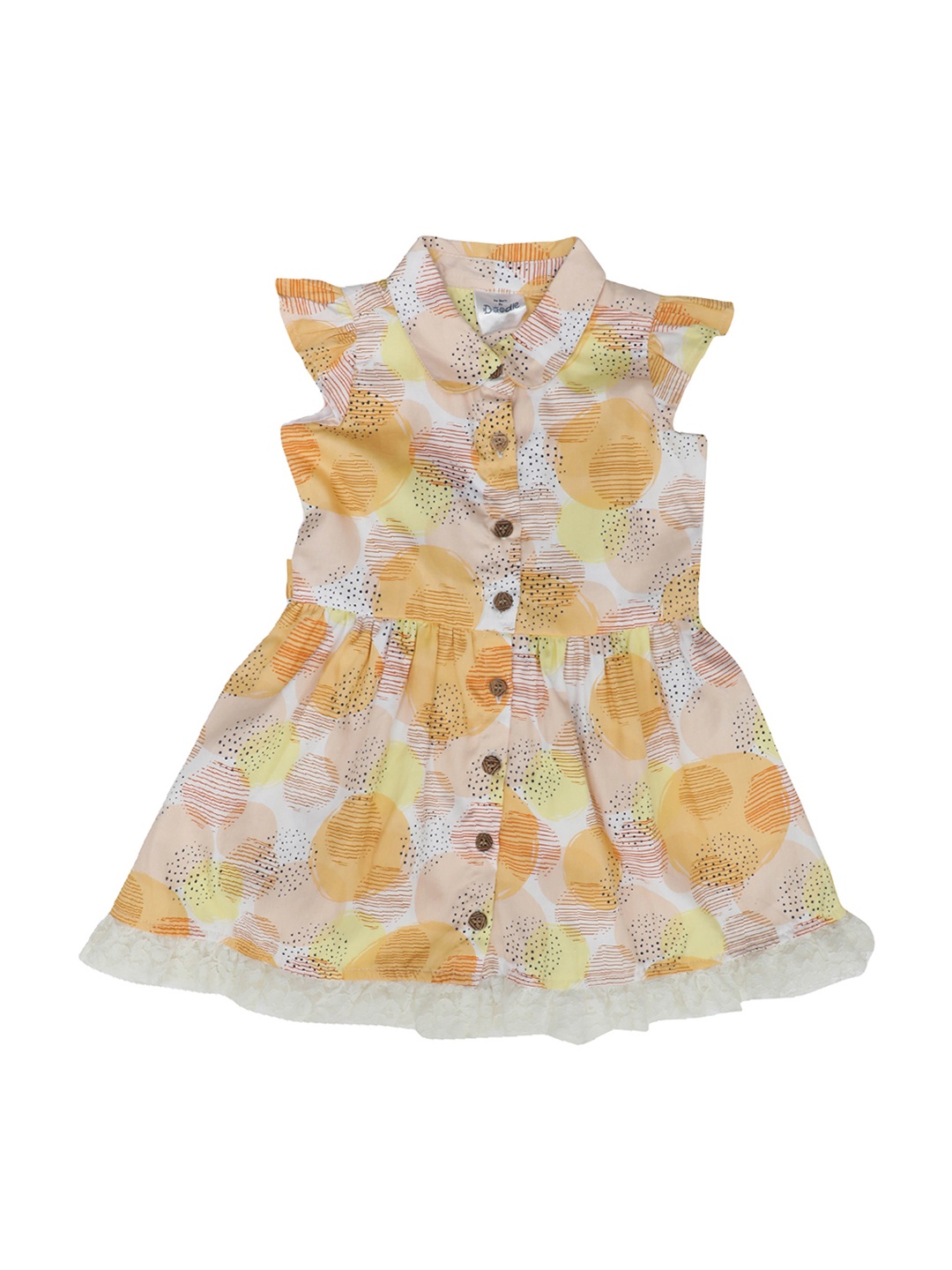 

Doodle Girls Yellow Printed Shirt Dress
