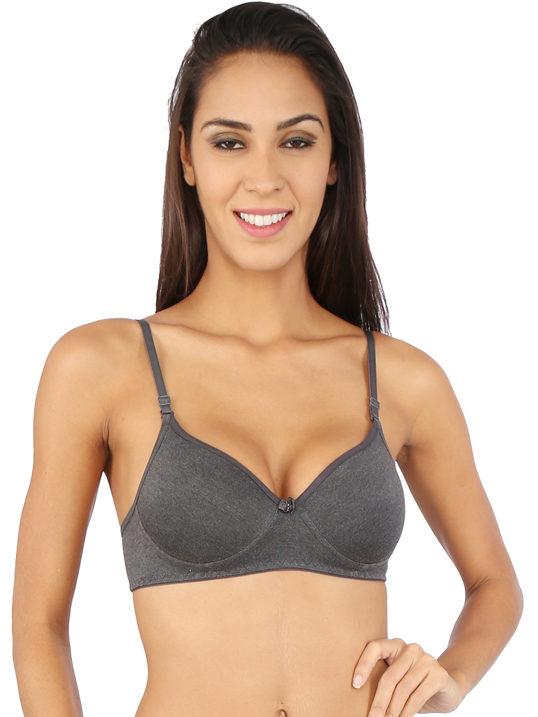 

Bralux Grey Melange Push-Up Bra