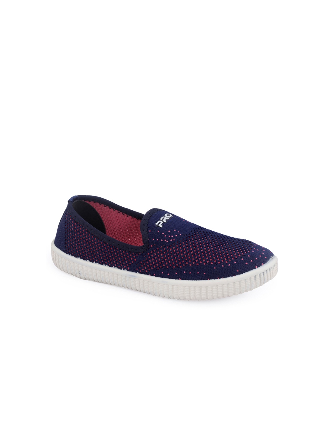 

Khadims Women Navy Blue Woven Design Slip-On Sneakers