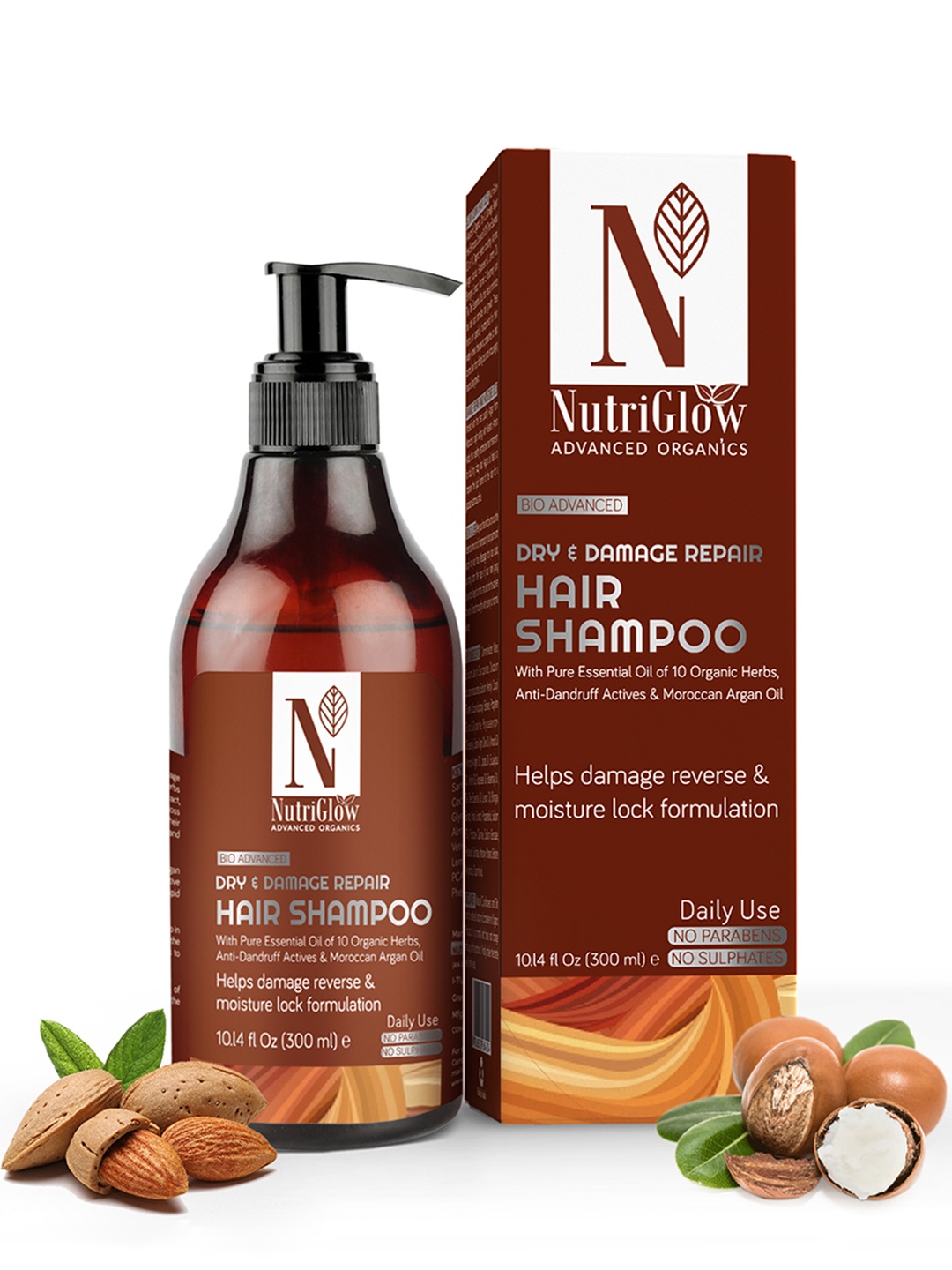 

Nutriglow Advanced Organics Bio Advanced Dry & Damage Repair Hair Shampoo 300 ml, Multi