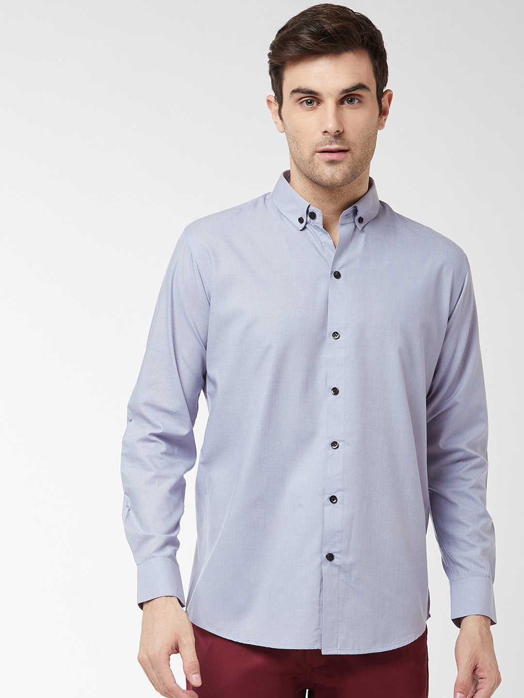 

SOJANYA Men Grey Classic Regular Fit Solid Casual Shirt