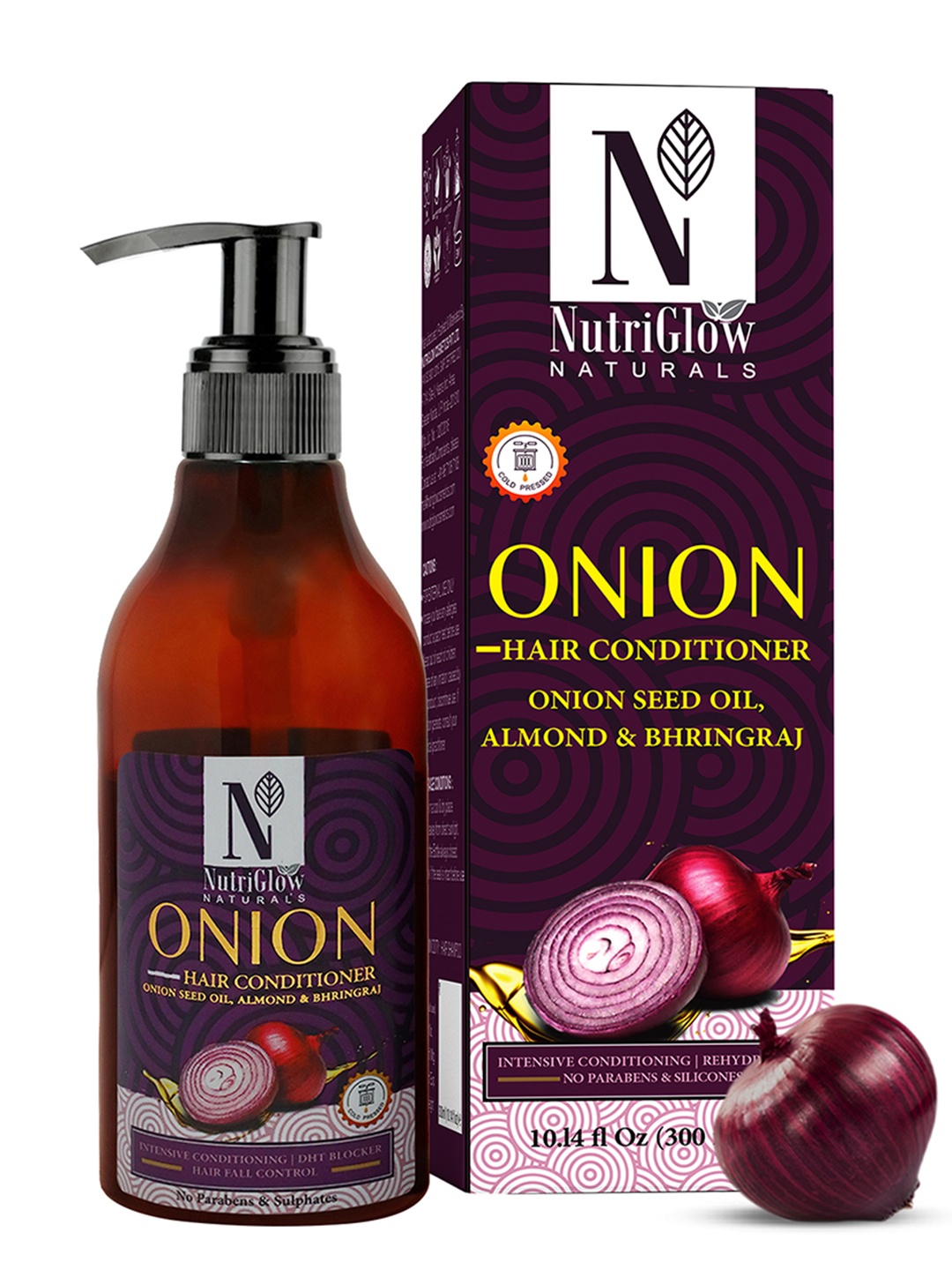 

NutriGlow Naturals Unisex Onion Hair Conditioner 300 ml, Transparent