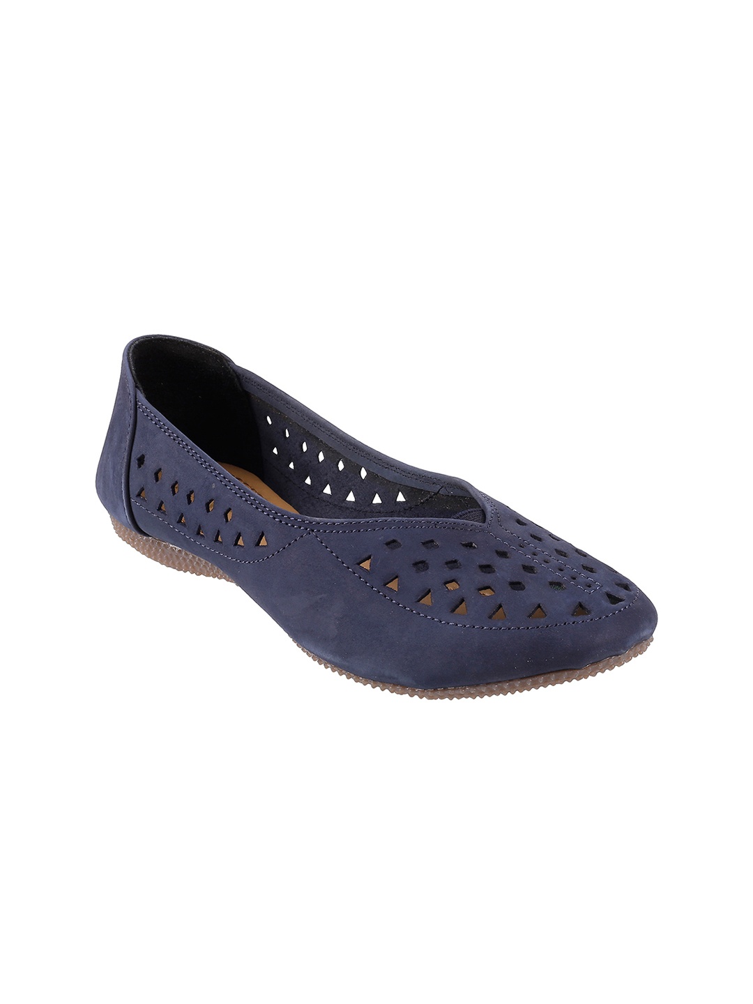 

Metro Women Navy Blue Solid Ballerinas