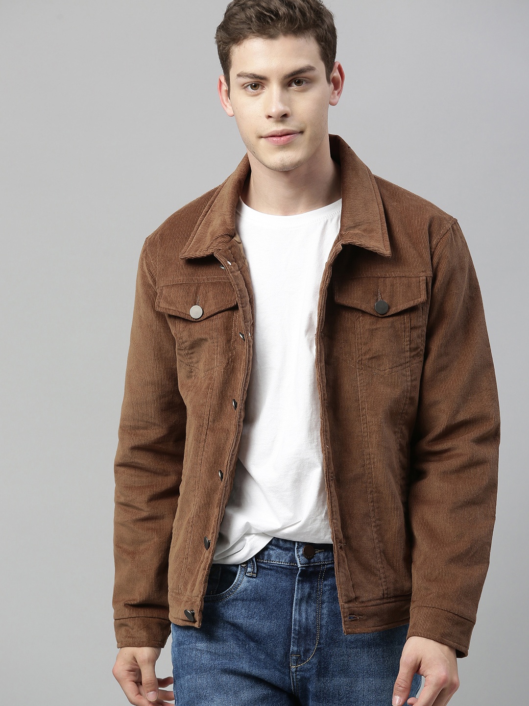 

HERE&NOW Men Brown Solid Tailored Jacket
