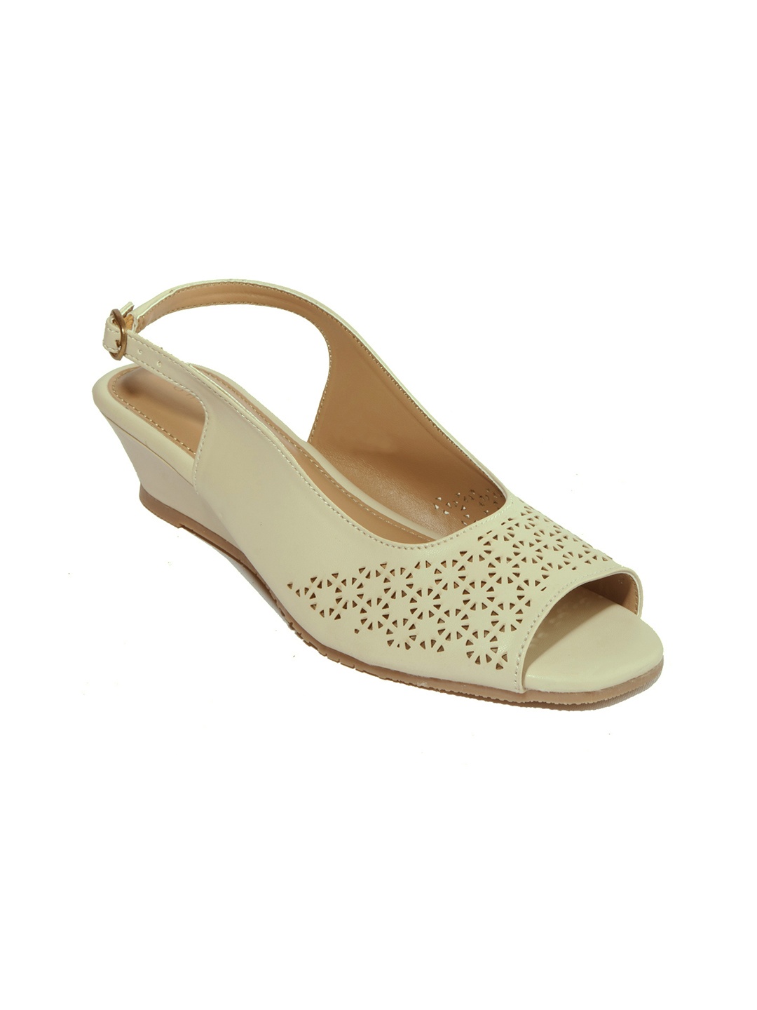 

Khadims Women Beige Textured Wedges