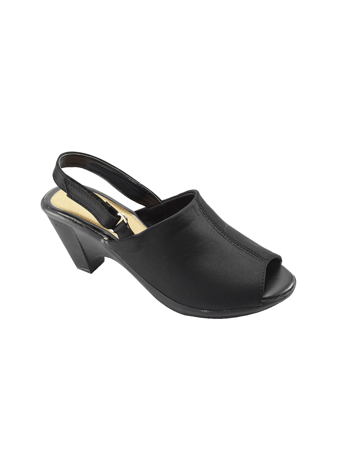 

Khadims Women Black Solid Peep Toes