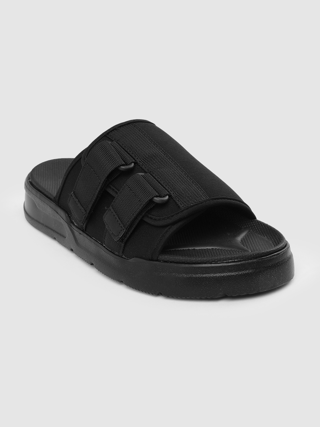 

HRX by Hrithik Roshan Men Black Solid Hook & Loop Athleisure Sandal