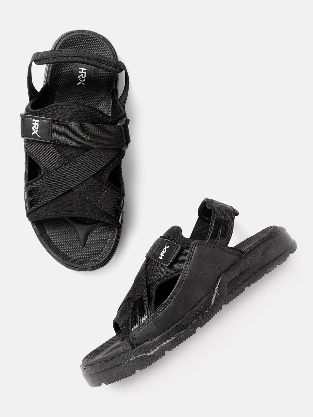

HRX by Hrithik Roshan Men Black Hook & Loop Athleisure Sandal